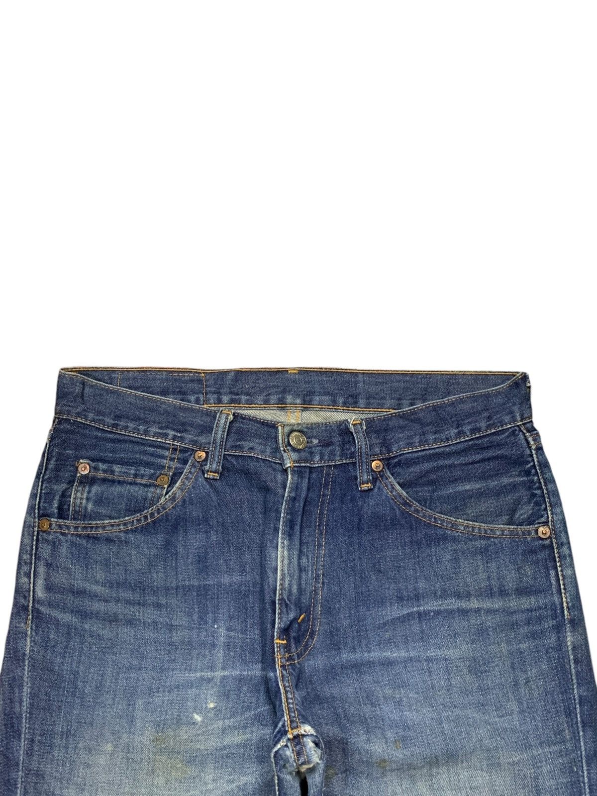 Levi's × Levi's Vintage Clothing Vintage 90s Levis 517 Bootcut Blue Wash Distressed Jeans Size US 32 / EU 48 - 4 Thumbnail