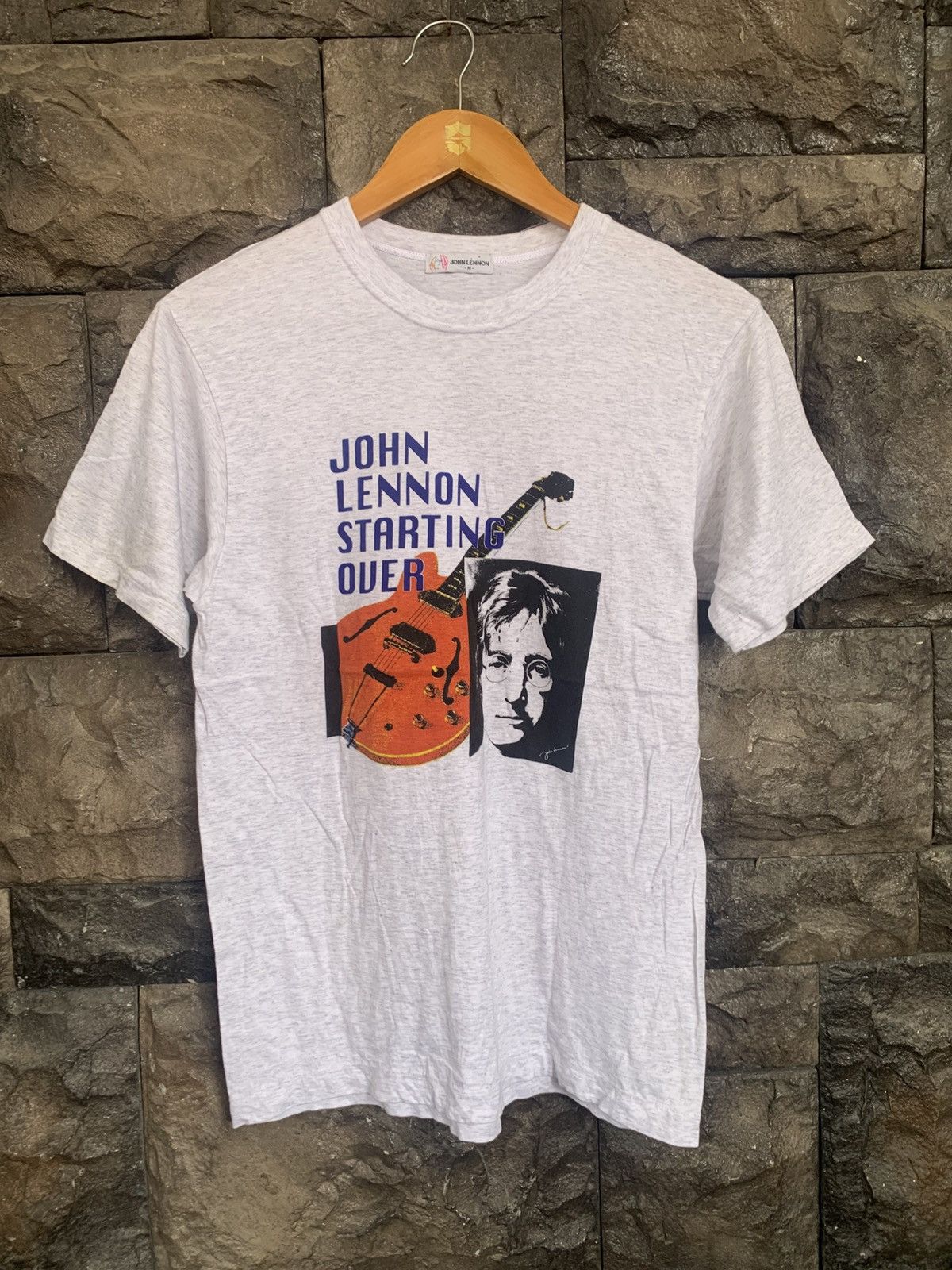 Band Tees Vintage 90s John Lennon Starting Over English Musician Tees Size US M / EU 48-50 / 2 - 1 Thumbnail