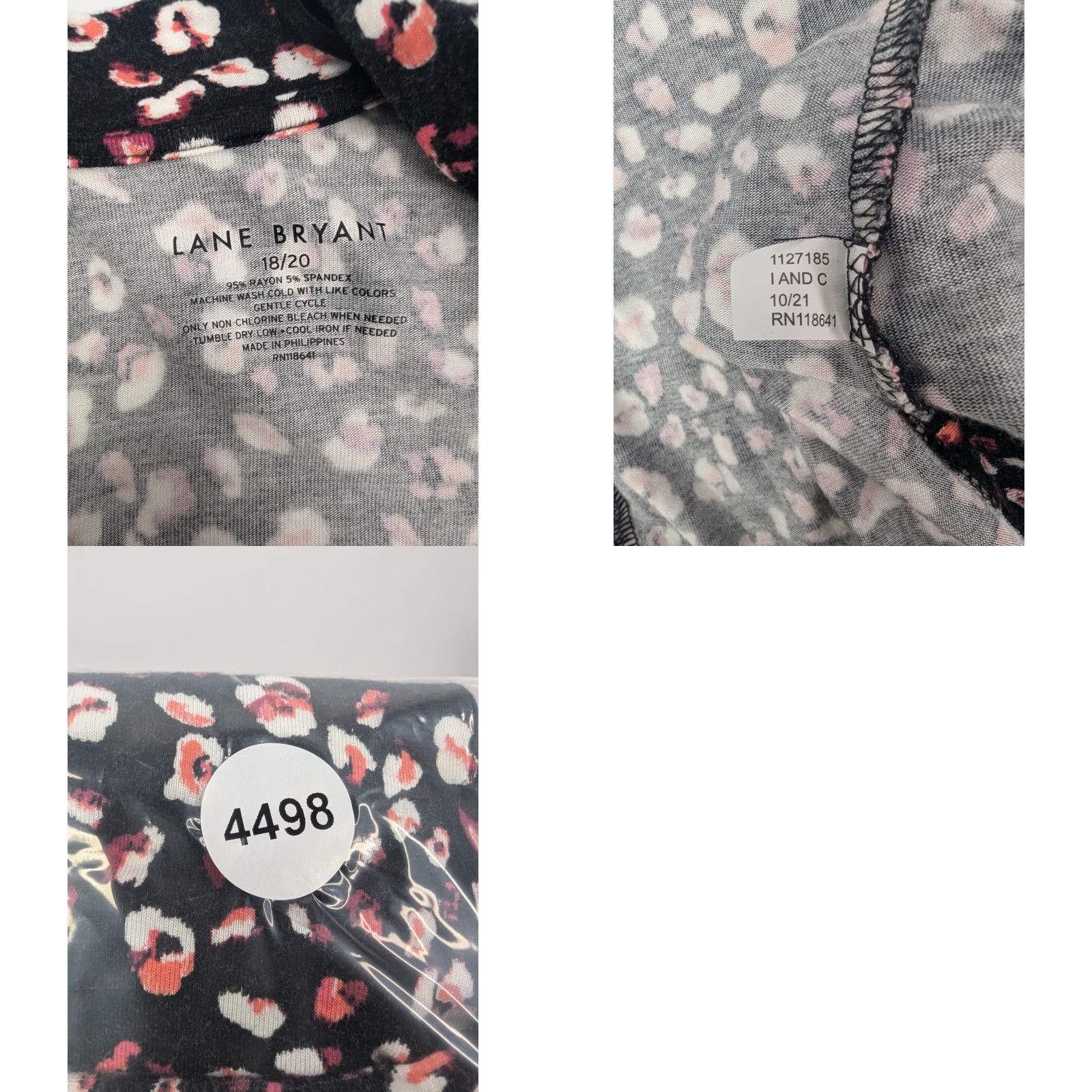 Vintage VINTAGE Lane Bryant Cardigan Open Floral Rose Long Sleeve Plus 18/20 Black Women Sweater Girls Mens Size XXL / US 16-18 / IT 52-54 - 8 Thumbnail
