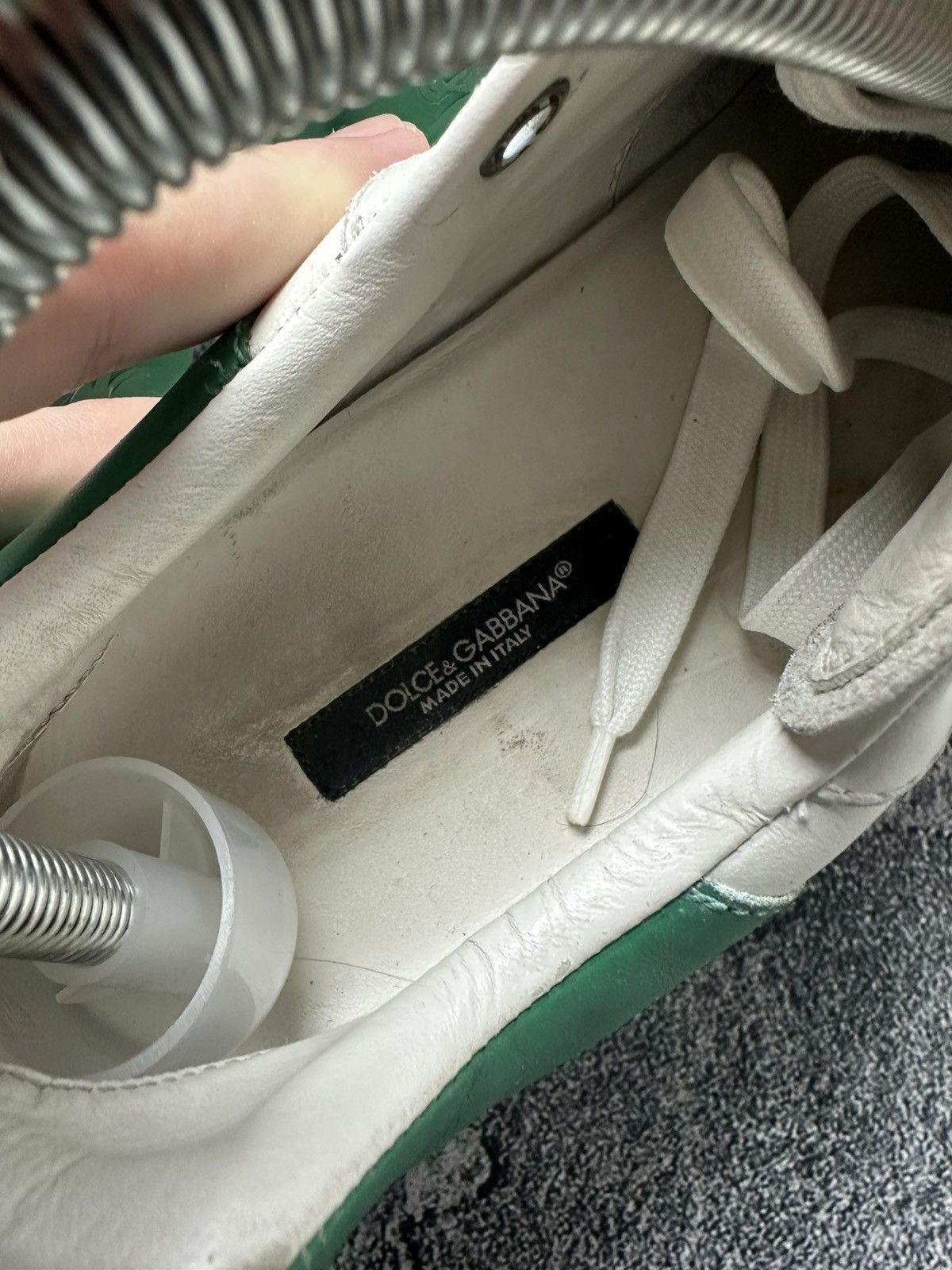 Dolce & Gabbana DOLCE & GABBANA Daymaster Sneakers Unisex White Green Size US 6.5 / EU 39-40 - 10 Thumbnail