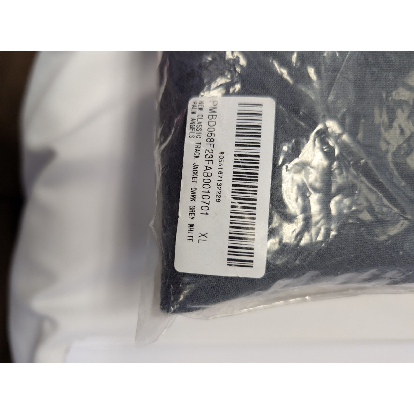 Palm Angels o1rshd1 New Classic Track Jacket in Dark Grey / White Size US XL / EU 56 / 4 - 22 Thumbnail