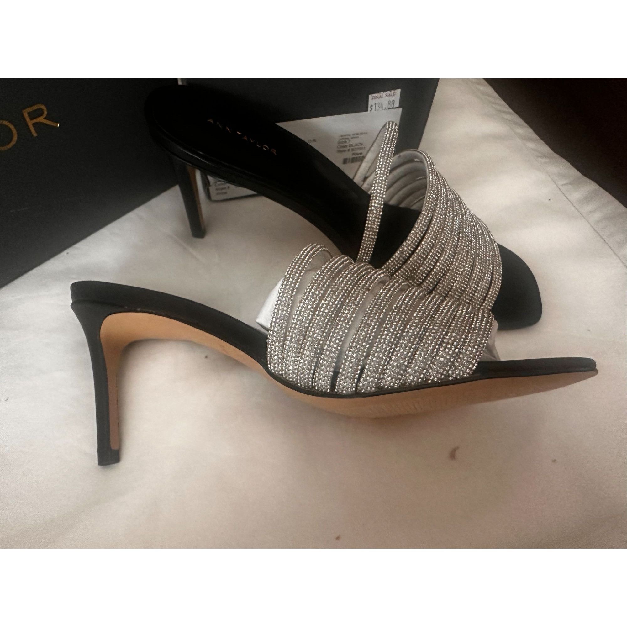 Ann Taylor NIB Ann Taylor Crystal Tube Mule Sandals Size 7 Size US 7 / IT 37 - 1 Thumbnail