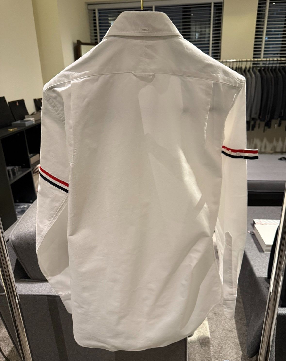 Thom Browne Thom browne White long-sleeved poplin shirt 2504-Nextarrow Size US M / EU 48-50 / 2 - 2 Thumbnail
