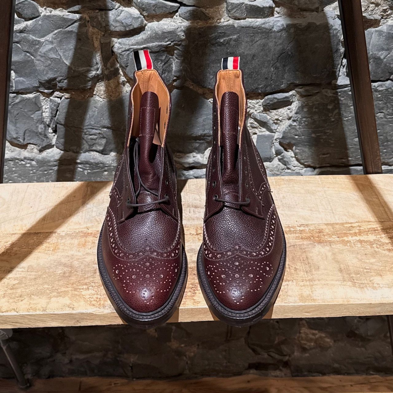 Thom Browne Thom Browne Burgundy Leather Wingtip Brogue Lace-up Boots Size US 9 / EU 42 - 3 Thumbnail