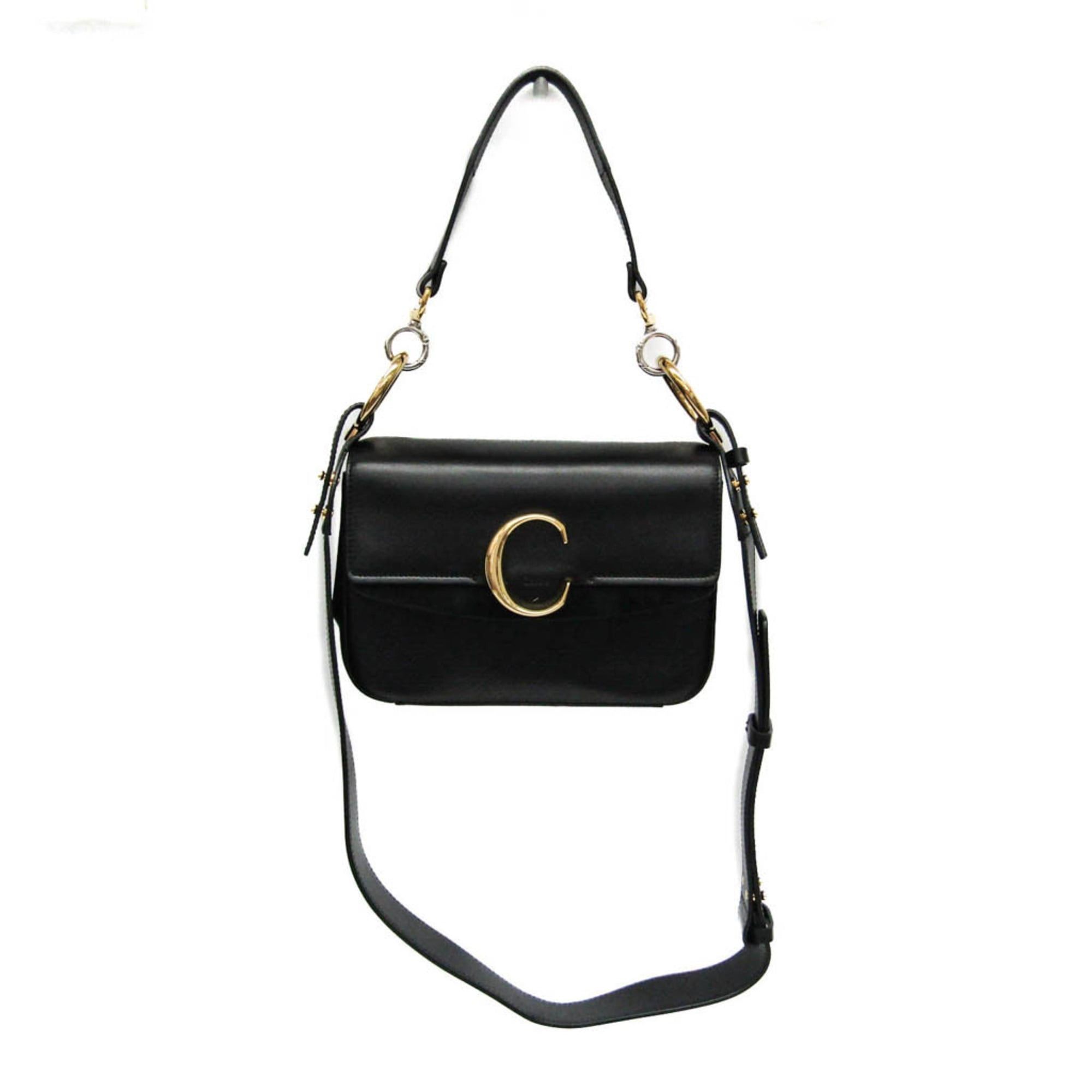 Chloe Chloé Chloe C Double Carry Bag Women's Leather Handbag,Shoulder Bag Black Size ONE SIZE - 1 Thumbnail
