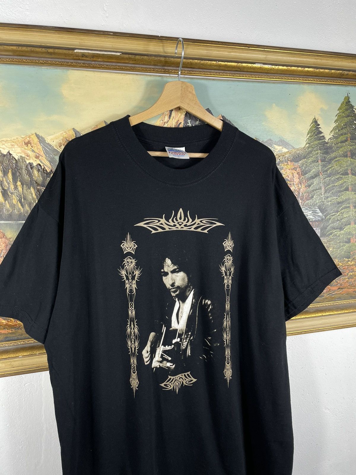Band Tees × Vintage Vintage Retro 90s Bob Dylan Black T-shirt Tees Size US XL / EU 56 / 4 - 5 Thumbnail