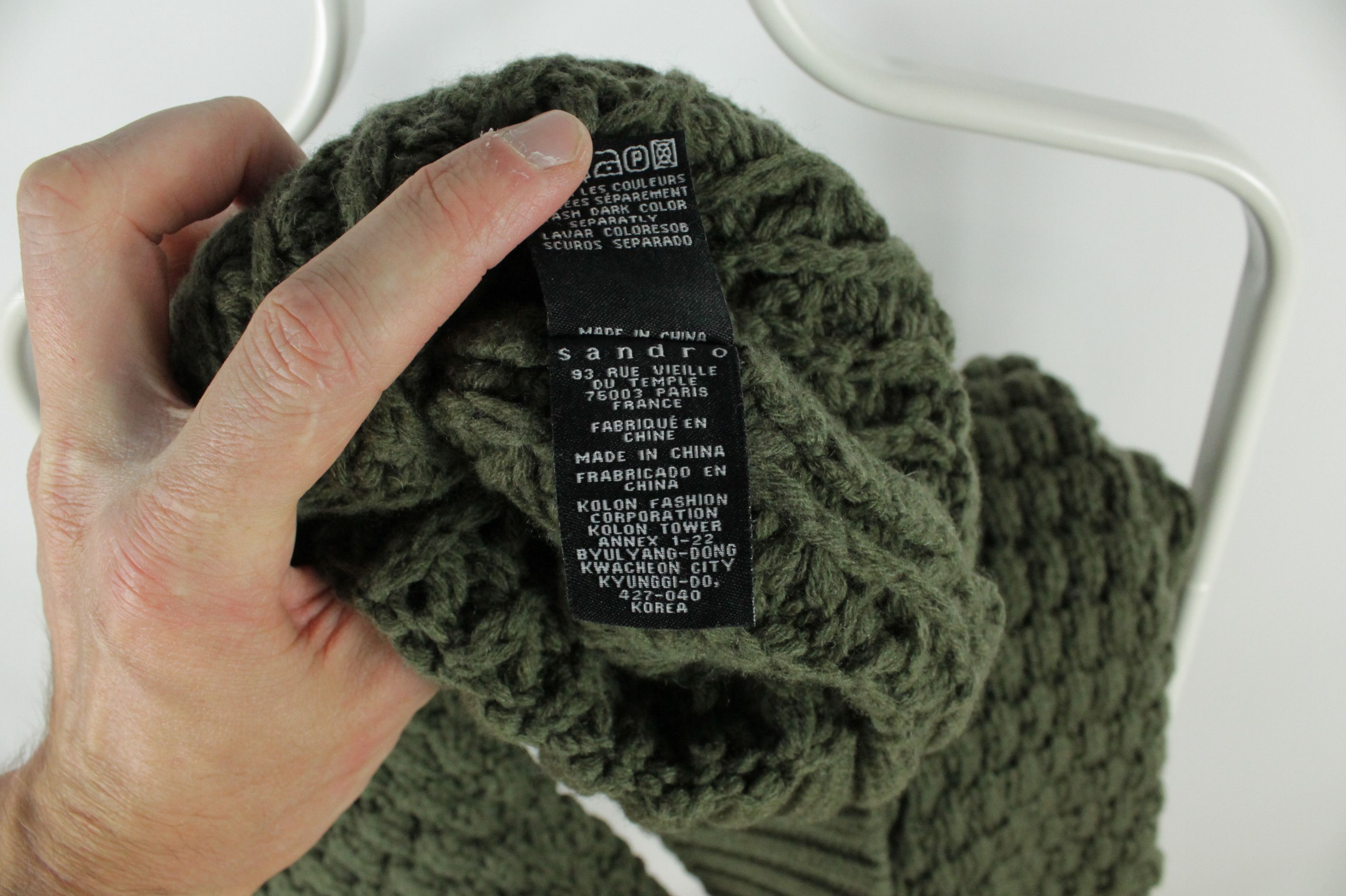 Sandro Sandro Knit Wool High Neck Green Sweater Women's Size S / US 4 / IT 40 - 7 Thumbnail