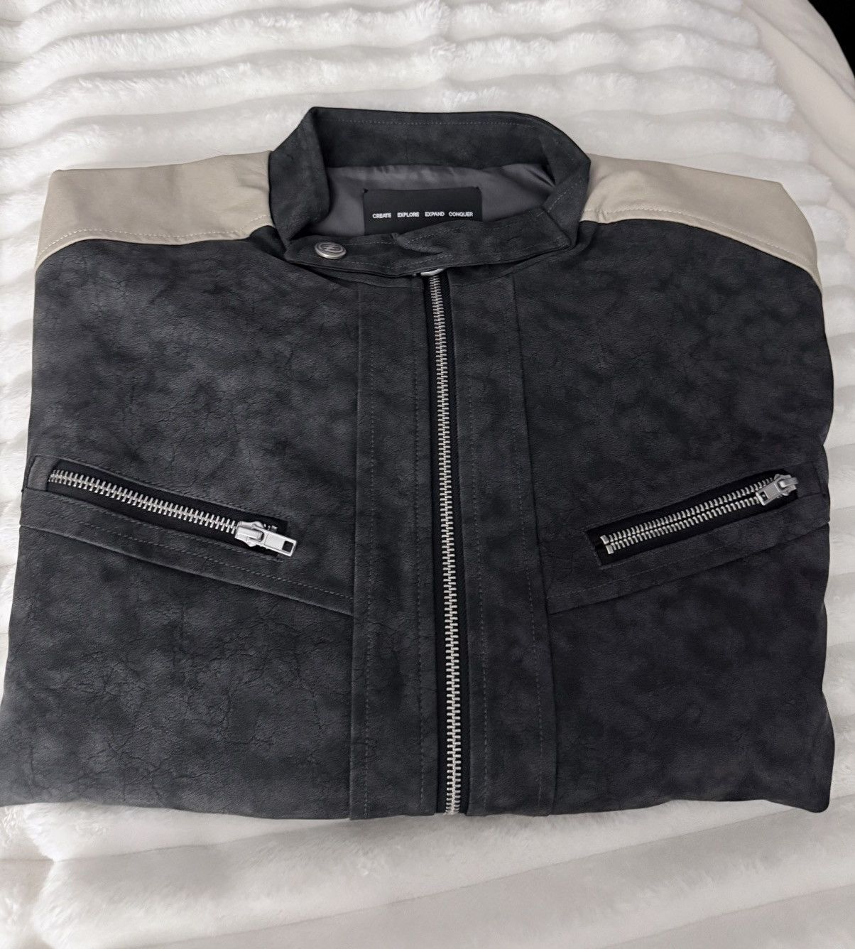 Other CEEC LA Black Beige Biker Jacket Size US M / EU 48-50 / 2 - 5 Thumbnail