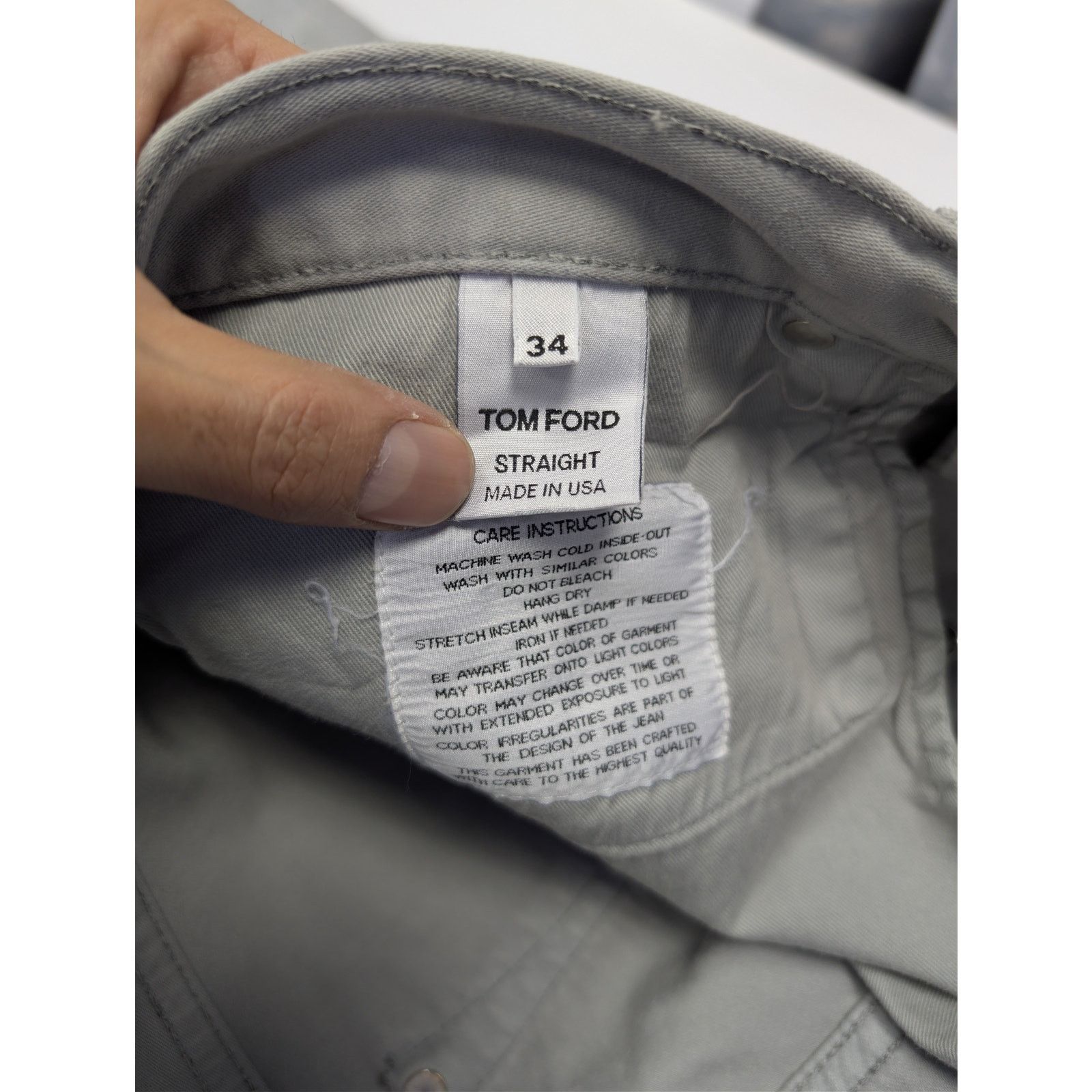 Tom Ford o1rshd1 Straight Jeans in Grey Size US 34 / EU 50 - 16 Thumbnail
