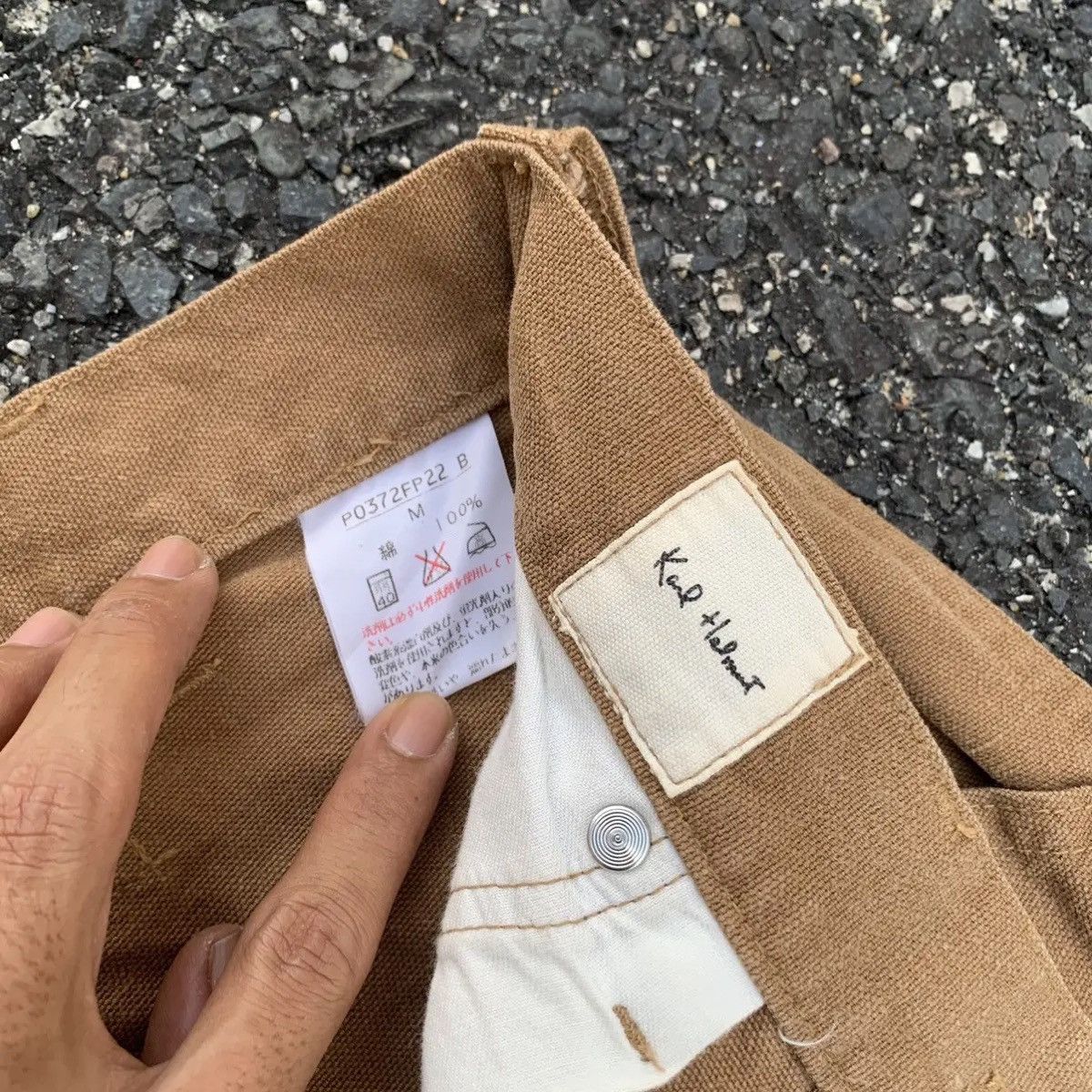 Japanese Brand × Karl Helmut Vintage KarlHelmut Duck Canvas Cinch Back Heavy Cotton Pants Size US 28 / EU 44 - 6 Thumbnail