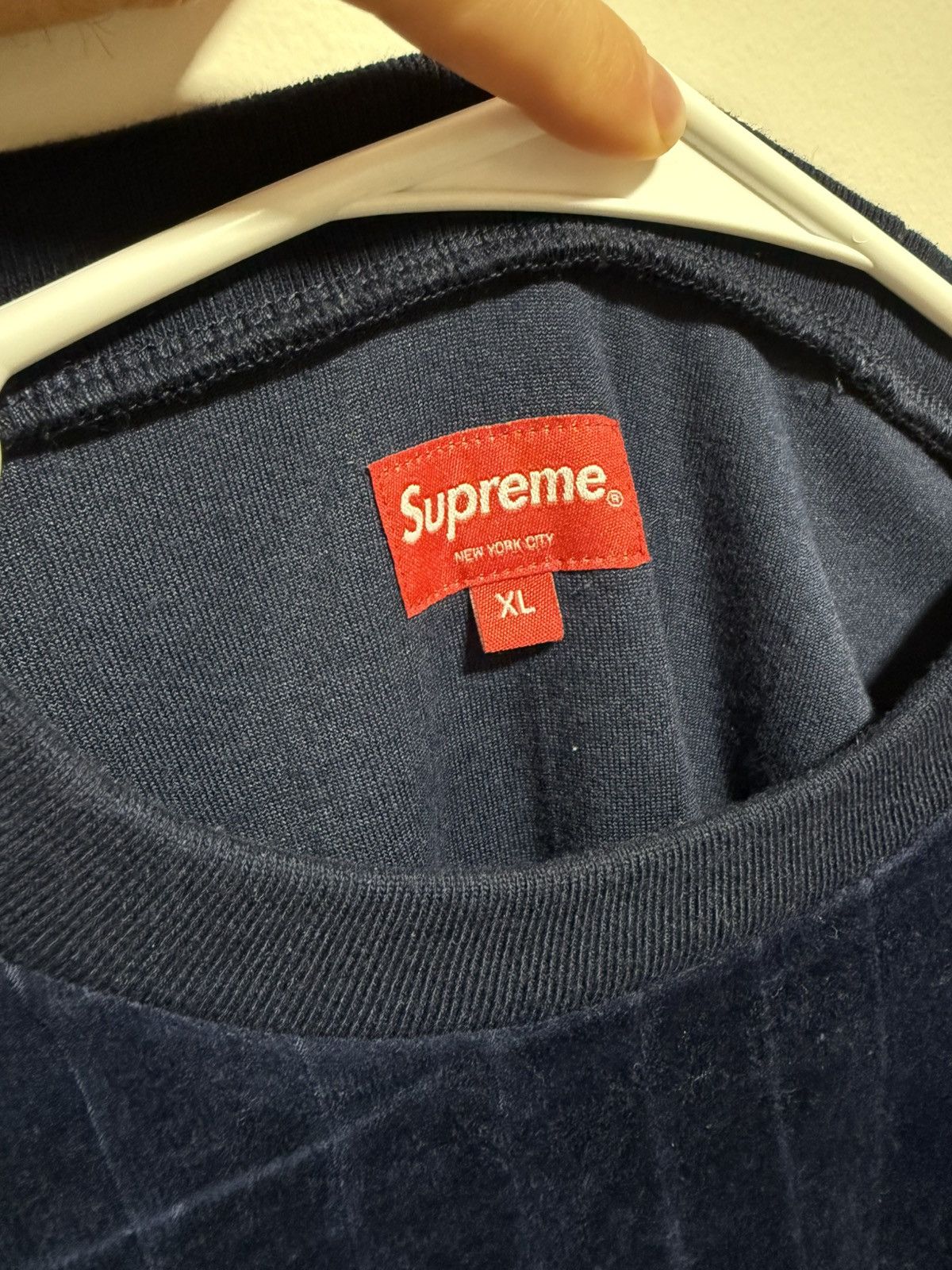 Supreme Supreme Men's Sweater - Blue Velvet Size US XL / EU 56 / 4 - 5 Thumbnail