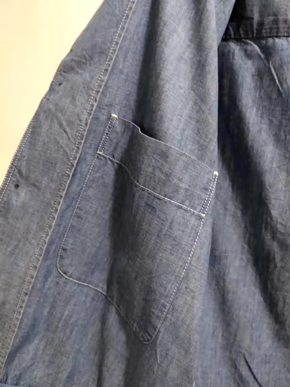 Lemaire × Uniqlo Uniqlo X Lemaire Chambray Classic Worker Jacket Size US L / EU 52-54 / 3 - 9 Thumbnail