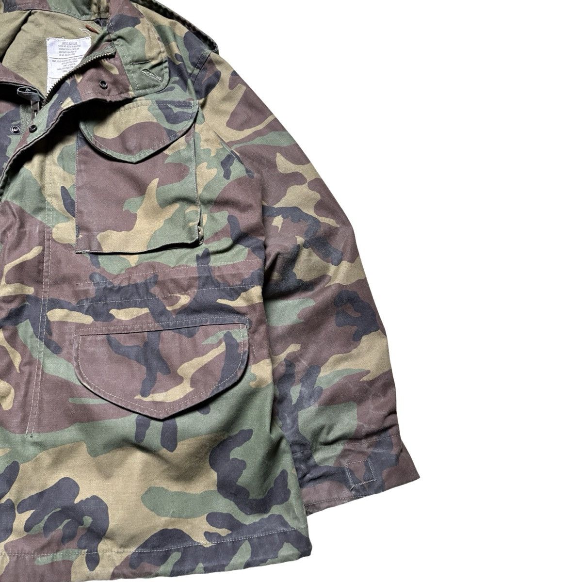 Other Vintage 70s Camo Military Cold Weather Field Woodland Jacket Size US L / EU 52-54 / 3 - 2 Thumbnail