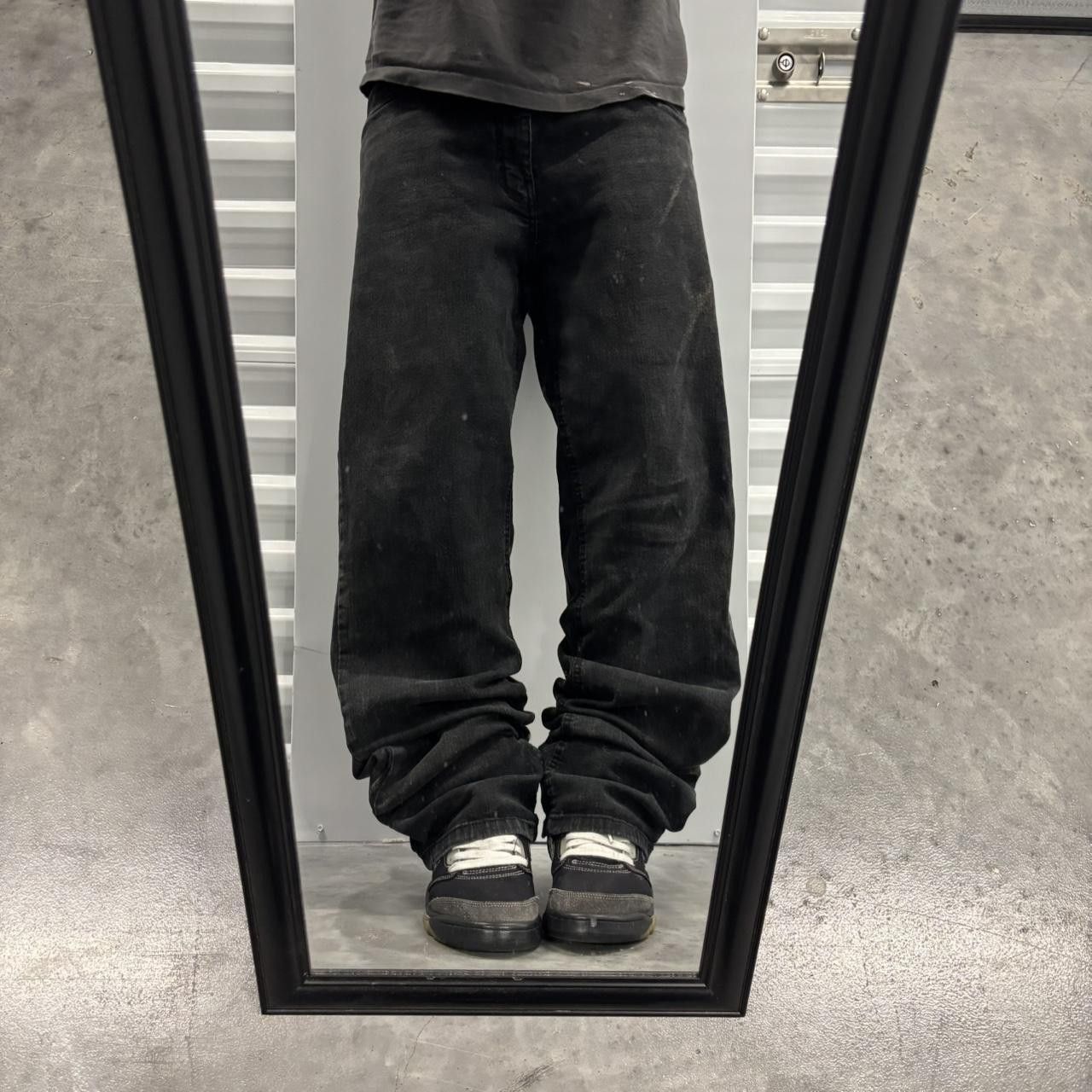 Japanese Brand × Vintage Crazy Vintage Y2K/2000s Grunge Black Skater Denim Jeans! Size US 34 / EU 50 - 1 Thumbnail