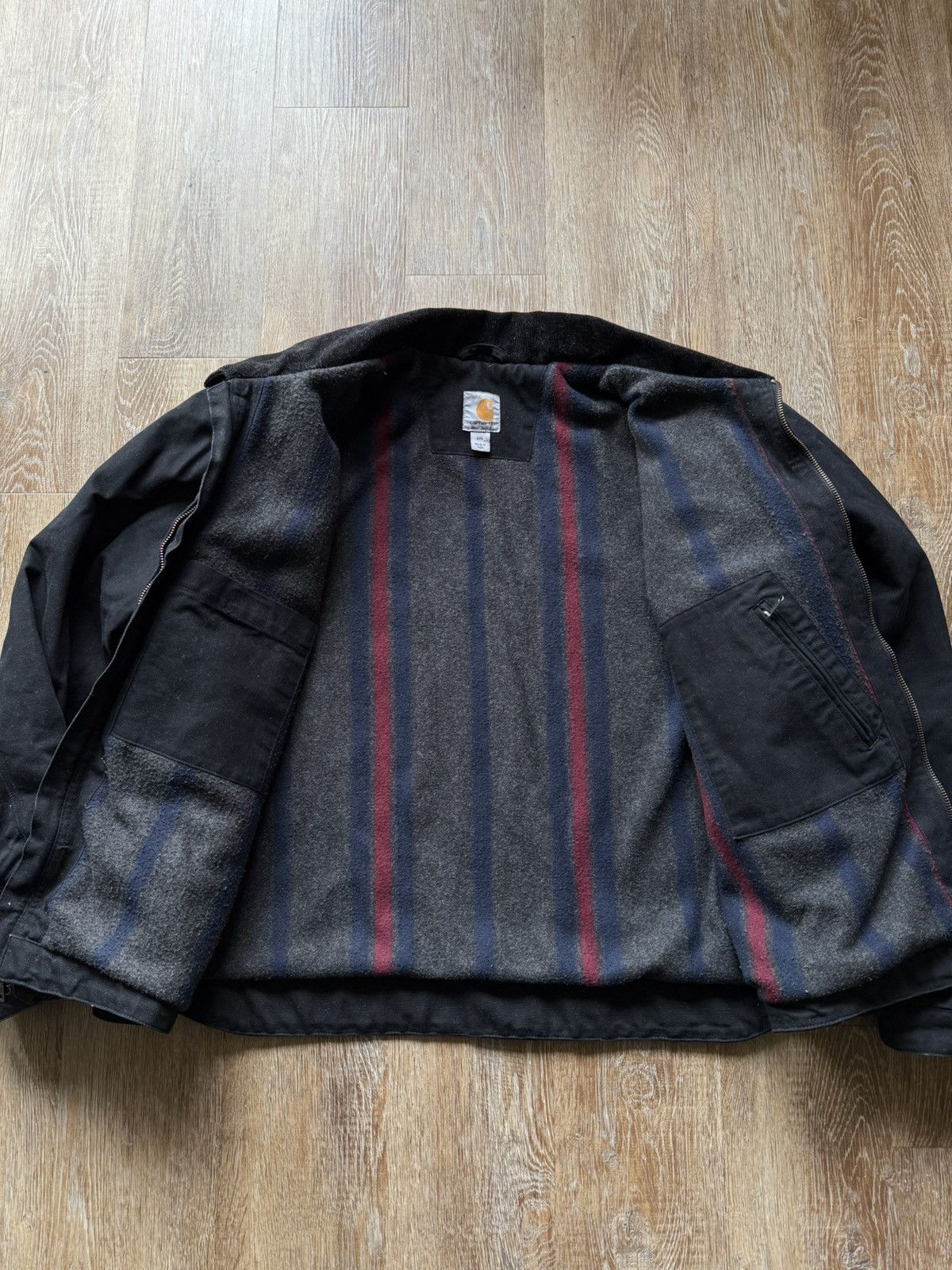 Carhartt × Vintage Vintage Carhartt Detroit Workwear Black Jacket Size US XXL / EU 58 / 5 - 8 Thumbnail