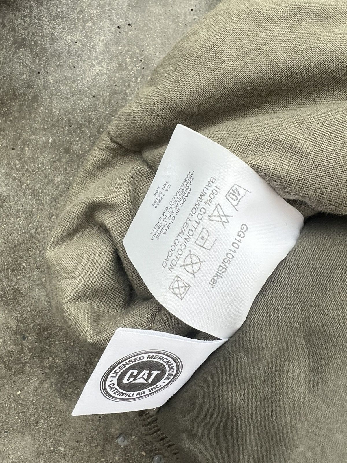 Caterpillar × Vintage Caterpillar bomber jacket vintage workwear olive khaki Size US L / EU 52-54 / 3 - 6 Thumbnail