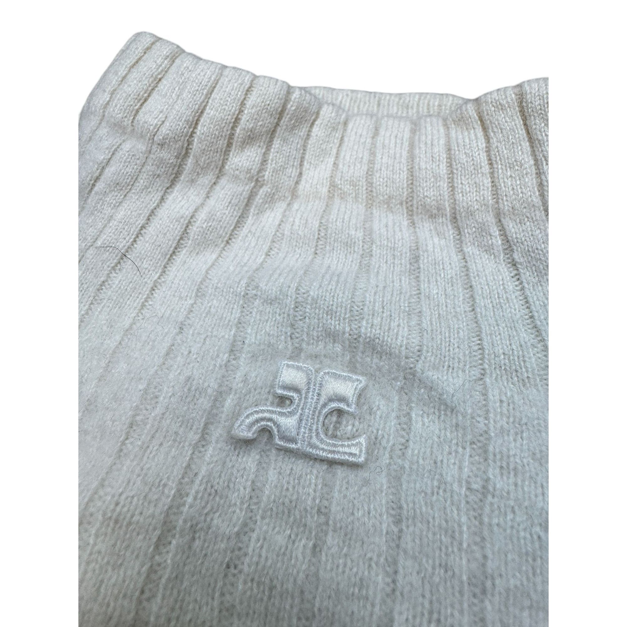 Courreges White Knitted Cashmere Top Size S / US 4 / IT 40 - 5 Thumbnail