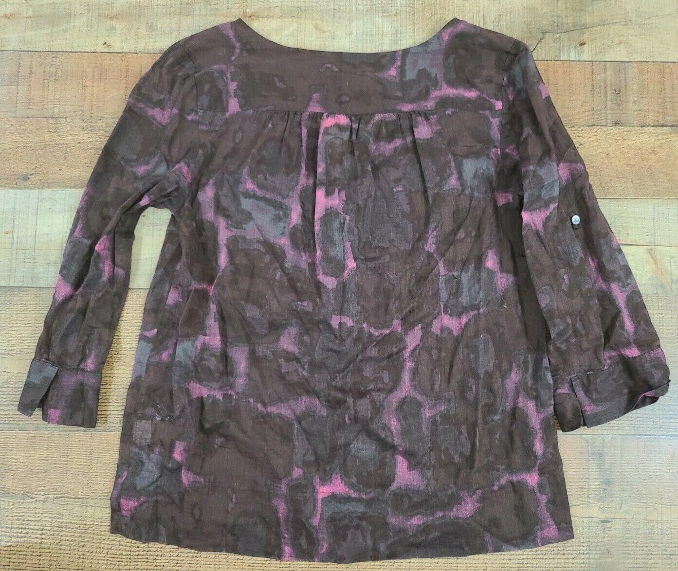 Designer J Crew Top Size 4 V Neck Light Weight 3/4 Sleeve Boho Size S / US 4 / IT 40 - 2 Thumbnail