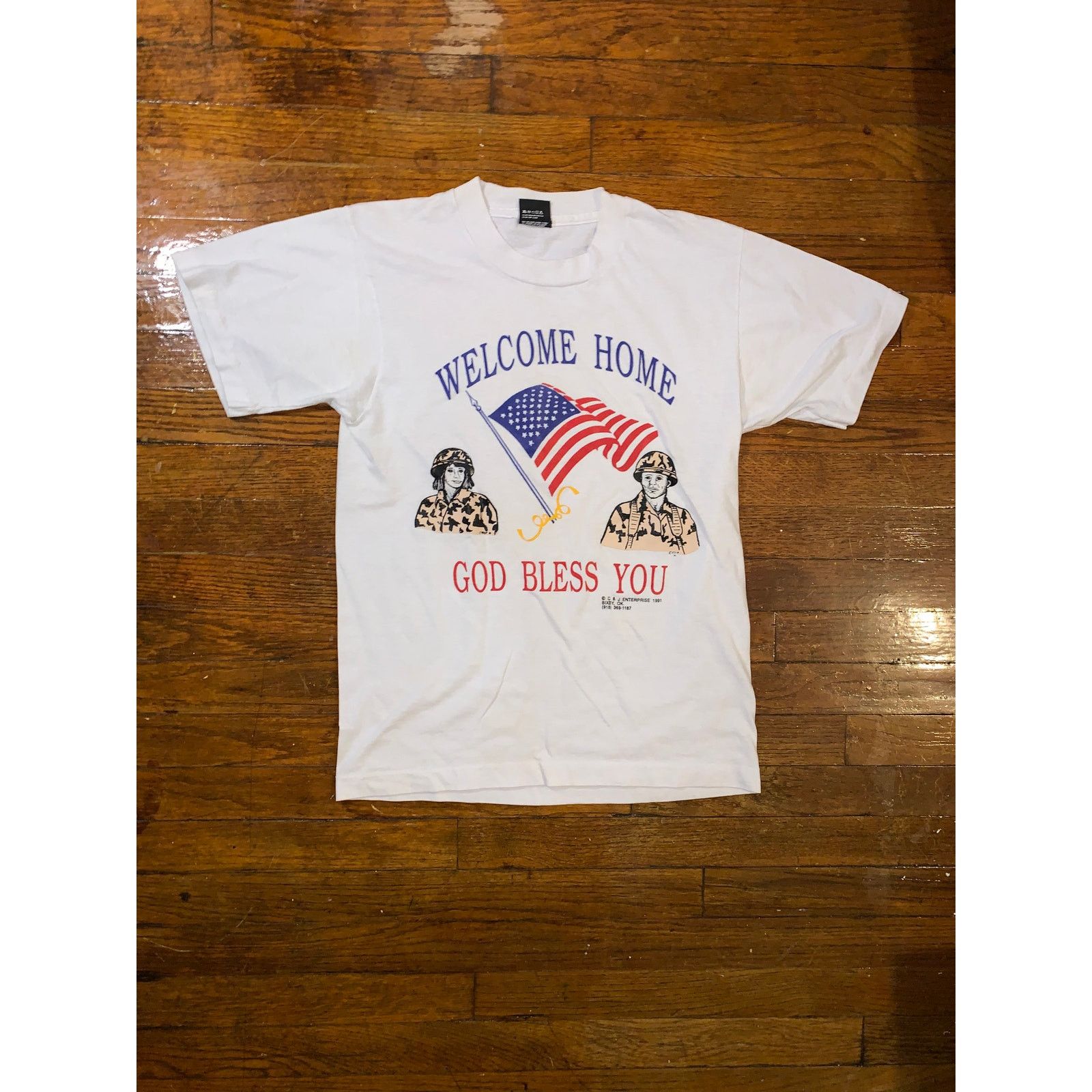 Stussy × Vintage Stussy x Brent Rollins vintage white t-shirt M sz