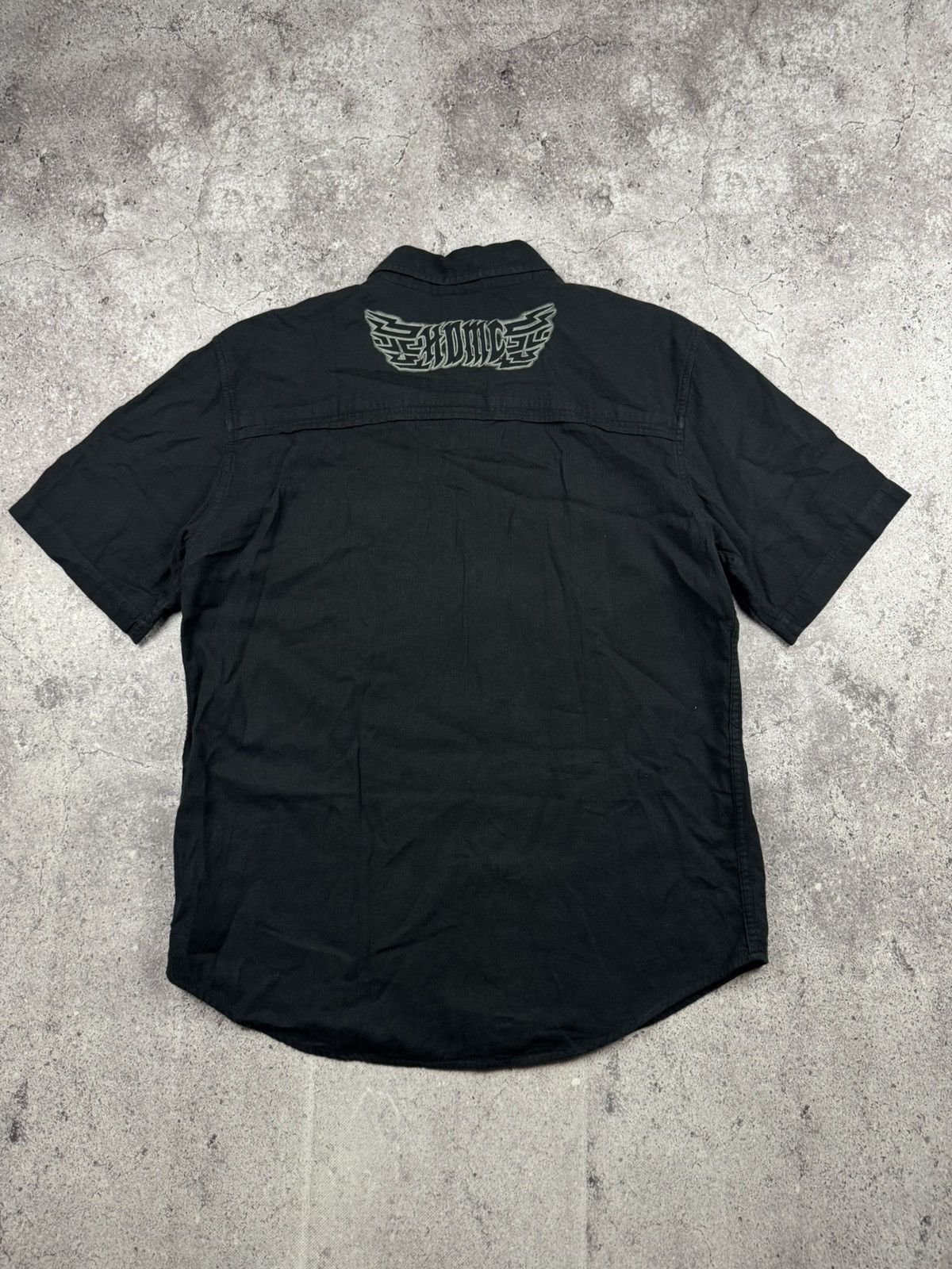 Harley Davidson Rare Vintage Shirt Harley Davidson racing black fire Eagle Size US L / EU 52-54 / 3 - 4 Thumbnail