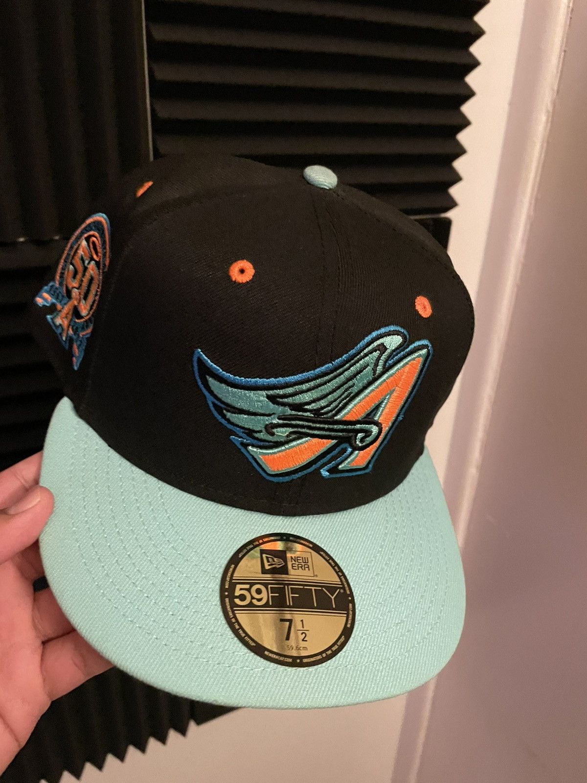 New Era 7 1/2 Capsule Hats Anaheim Angels Halloween FNF fitted hat Size ONE SIZE - 1 Thumbnail
