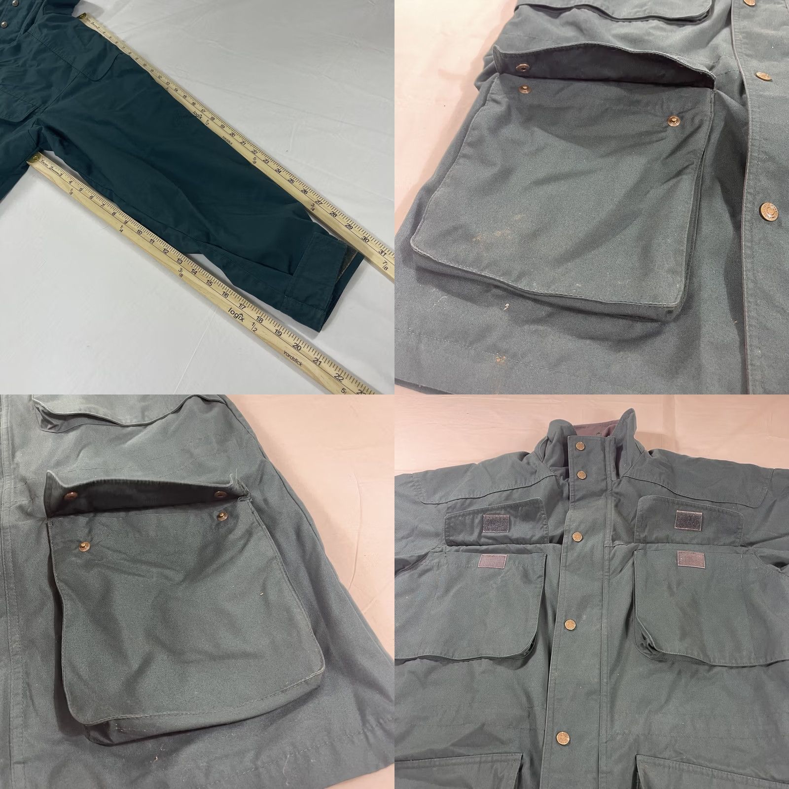 Eddie Bauer VINTAGE Eddie Bauer Jacket Unisex Adults M Full Zip Flannel Lining Green 90s Chore Work Barn Style Basic Jacket Mens Women Size M / US 6-8 / IT 42-44 - 8 Thumbnail