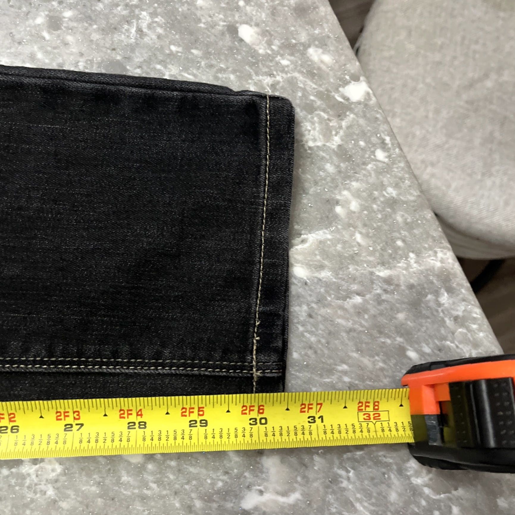White House Black Market White House Black Market Jeans Womens 8 Black Noir Slim Leg Front Pockets Button Zipper Straight Slim Low Rise Denim Cotton Blend Dark Wash Size 30" / US 8 / IT 44 - 5 Thumbnail