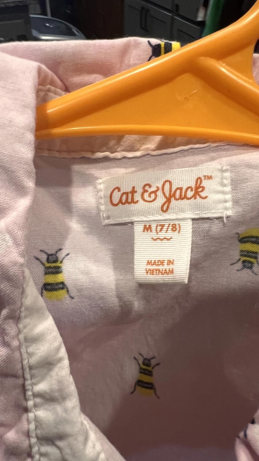 Other Cute Cat & Jack Pink Bee Print Sleeveless Shirt for Kids Size M / US 6-8 / IT 42-44 - 3 Thumbnail
