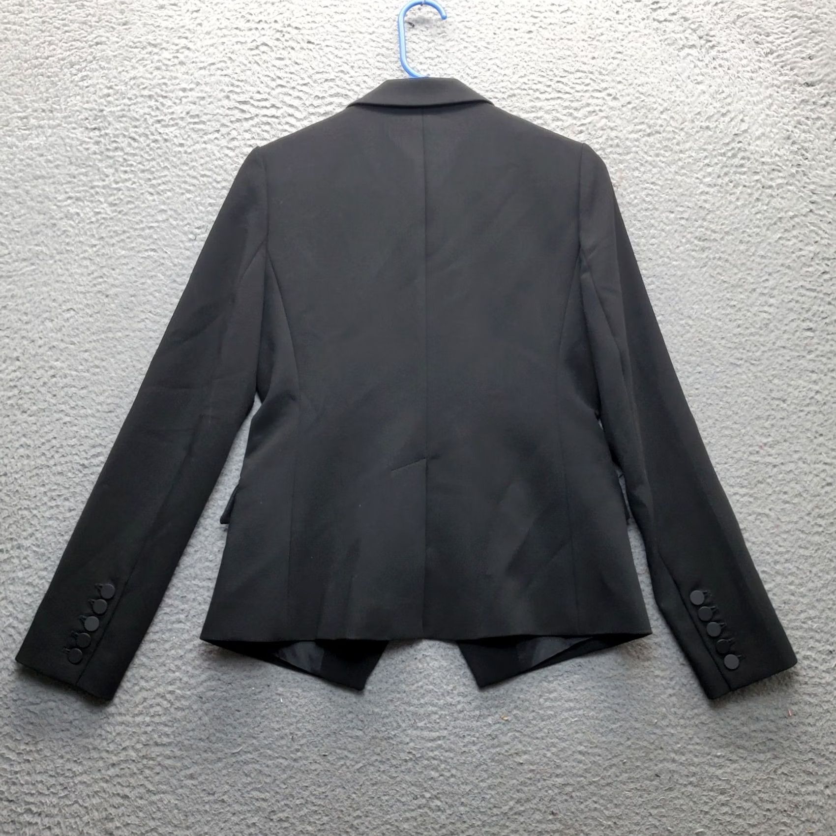 Banana Republic Banana Republic Jacket Womens 2 Black Blazer Stretch Peak Lapel Double Breasted Size XS / US 0-2 / IT 36-38 - 2 Thumbnail