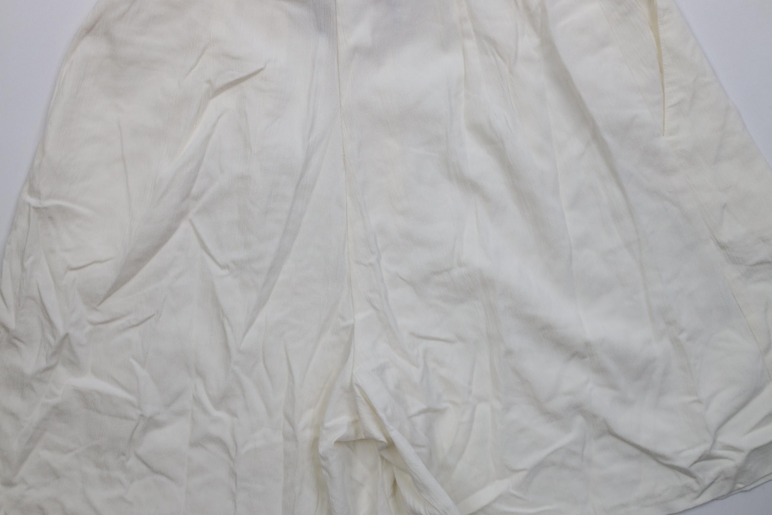 Vintage Vtg 90s Streetwear Gabardine Baggy Chino Shorts Cream USA Size 32" / US 10 / IT 46 - 12 Thumbnail