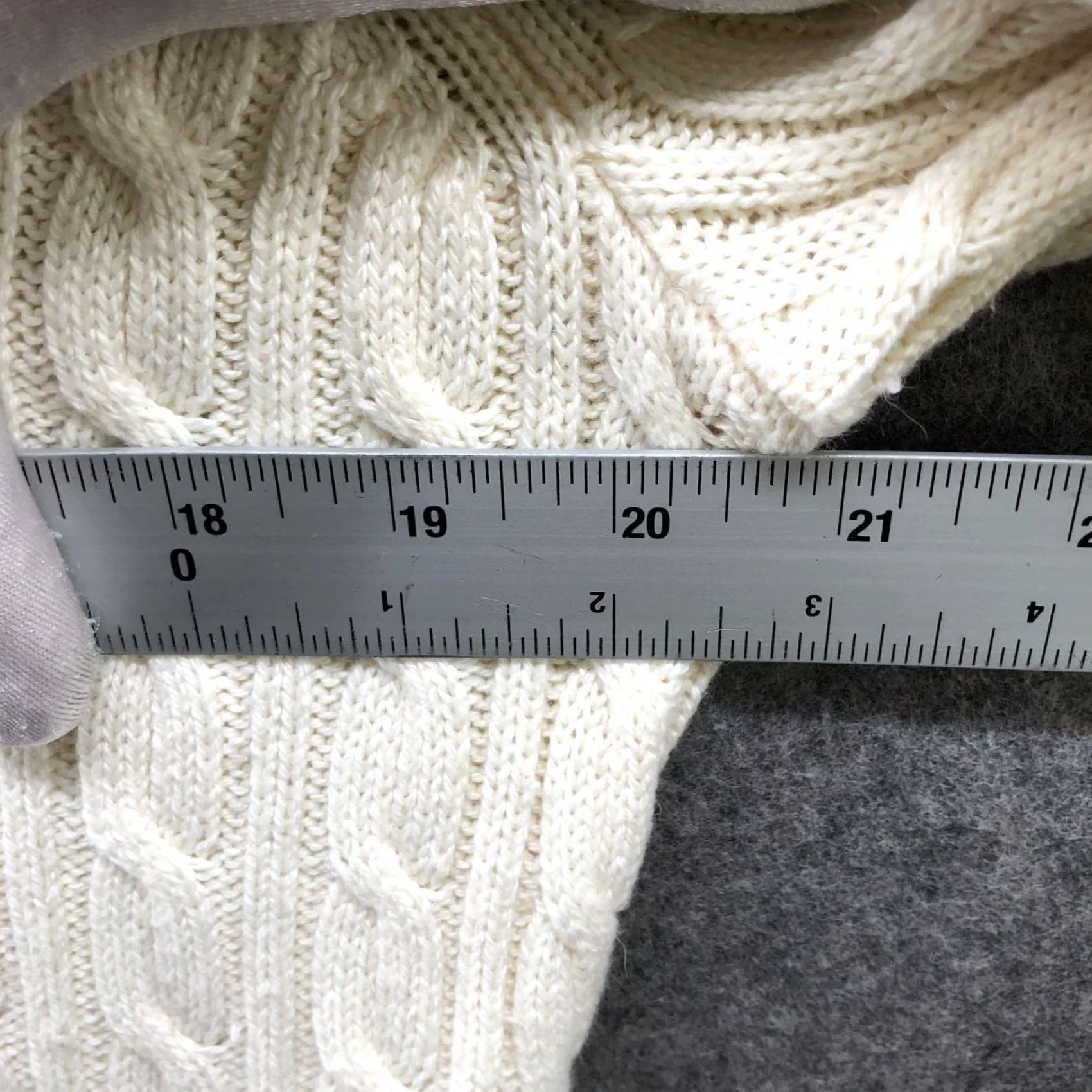 Loft LOFT Cardigan Womens L Ivory Cable Knit One Button Shawl Collar Long Sleeve Knit Woolish Cardigan Style Regular Size L / US 10 / IT 46 - 7 Thumbnail
