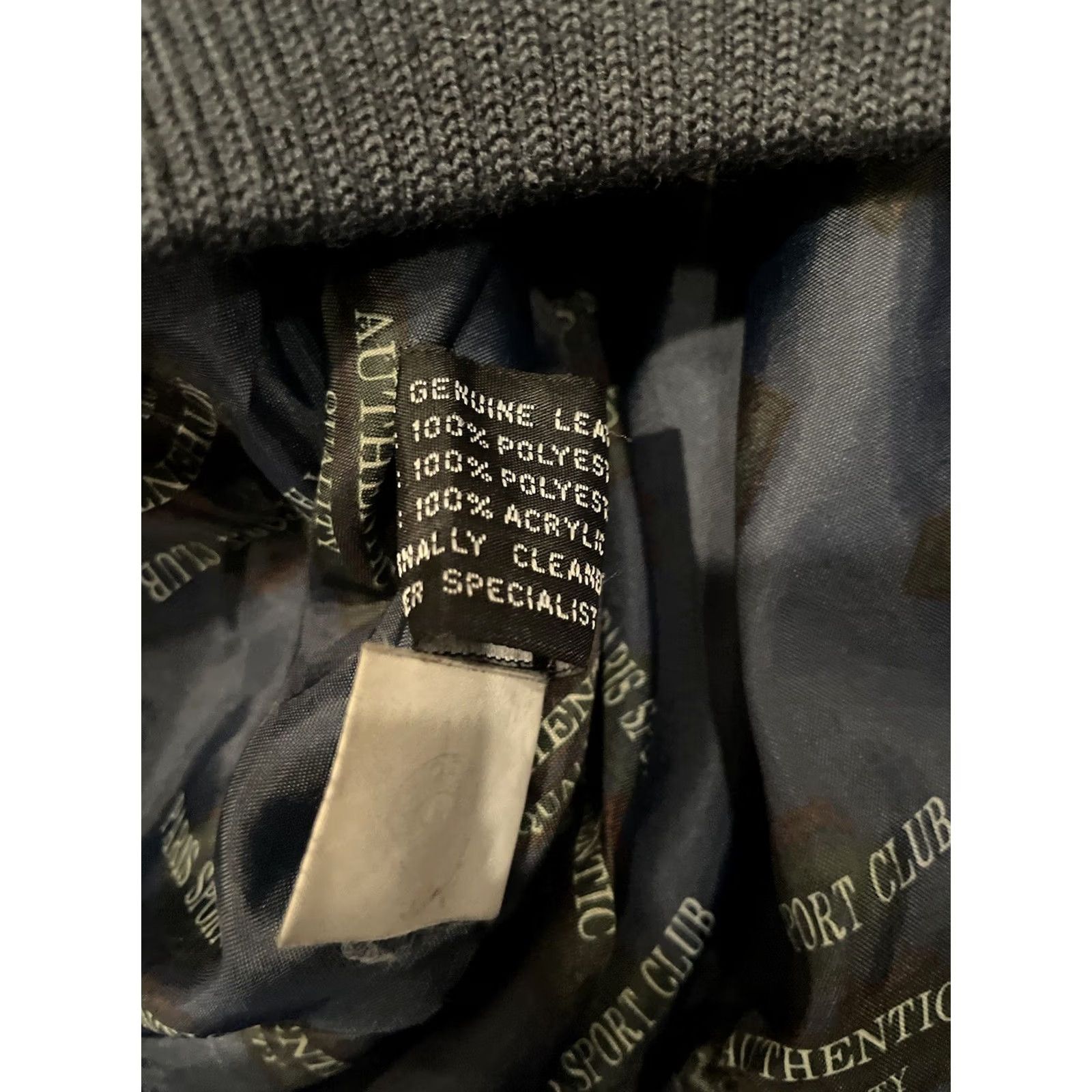 Vintage VINTAGE PARIS SPORT CLUB Bomber Jacket Mens M Gray Leather Flight / Bomber Jacket 90s - Mens Size US M / EU 48-50 / 2 - 5 Thumbnail