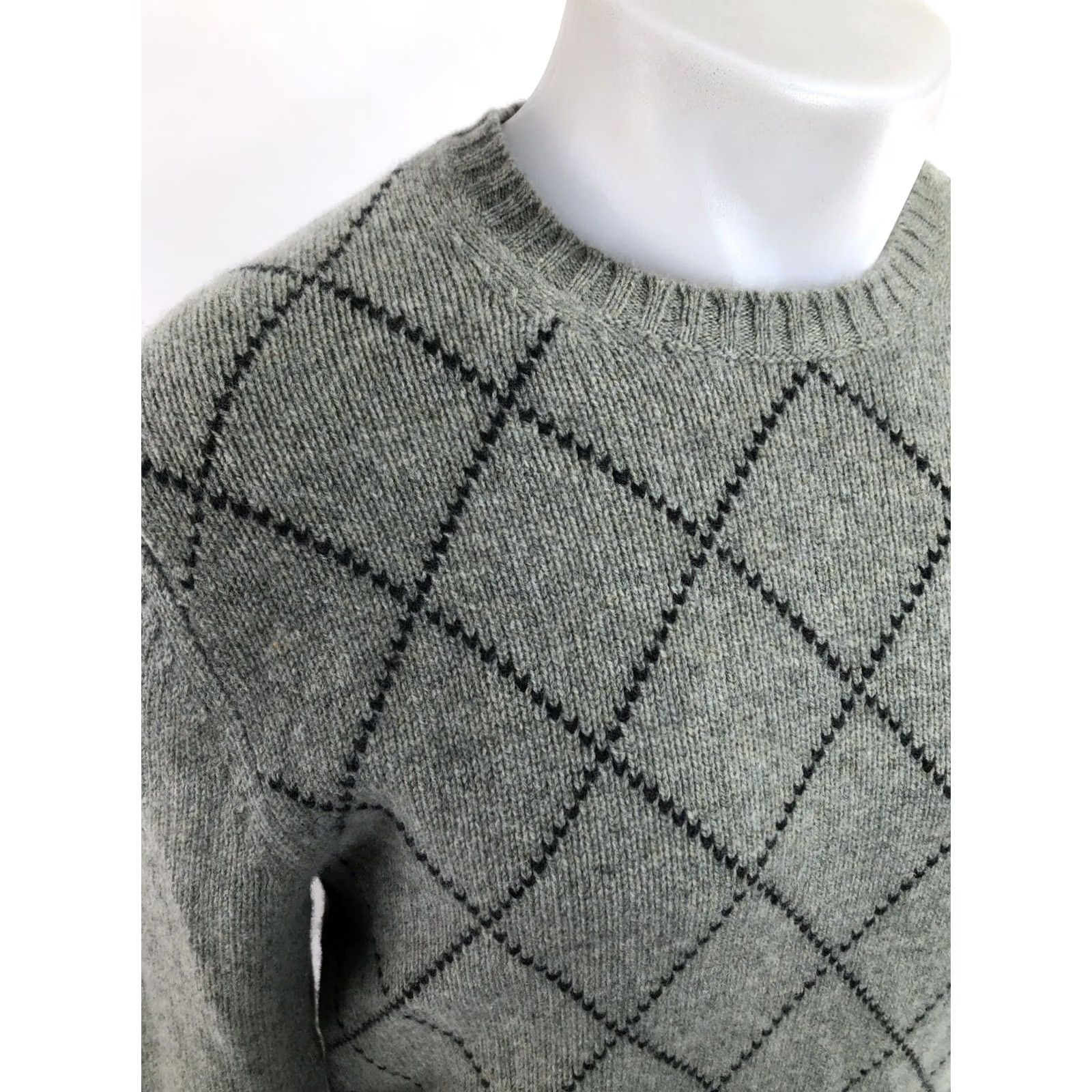 Brooks Brothers Brooks Brothers 346 Scottish Lambswool Mens S Sweater Green / Blue Pullover Wool Knit Size US S / EU 44-46 / 1 - 2 Thumbnail