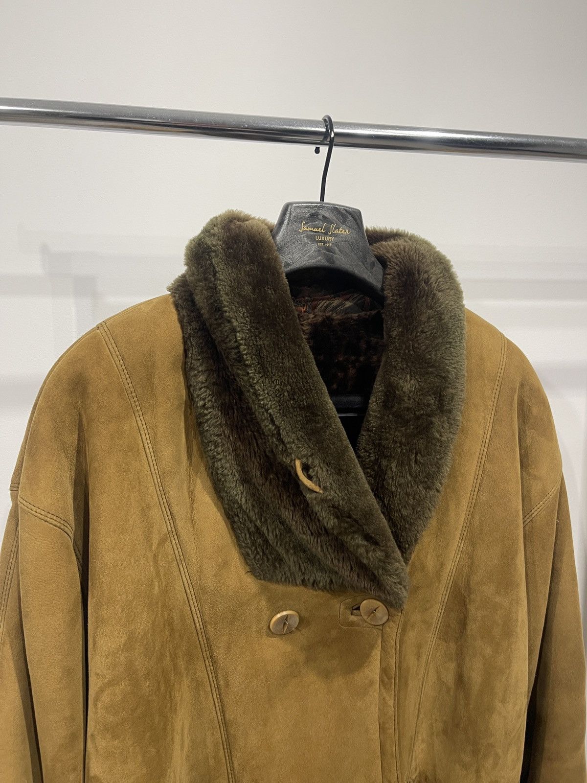 Gimo's Gimo’s Vintage 80s Shearling Coat Brown Suede Leather M/L Size US L / EU 52-54 / 3 - 2 Thumbnail