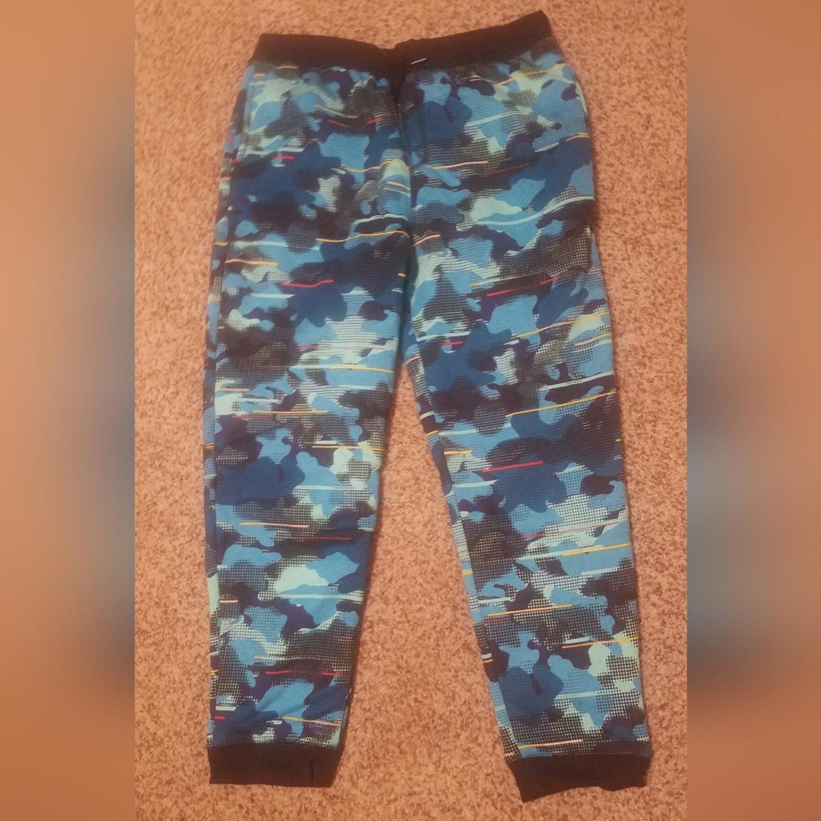 Designer NWT Lands End Sherpa Joggers Blue Camo XL Size ONE SIZE - 2 Thumbnail