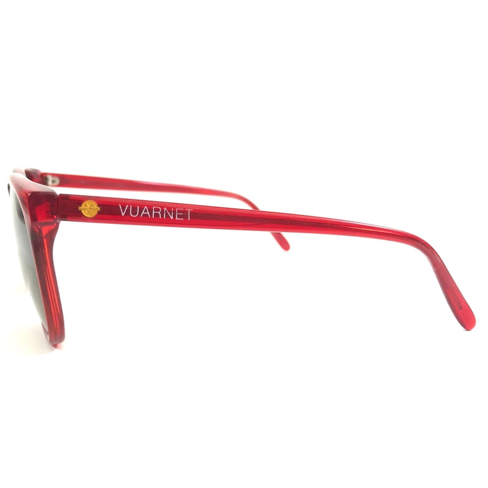 VINTAGE Vuarnet Sunglasses REF 2408 Clear Red Frames Glass 