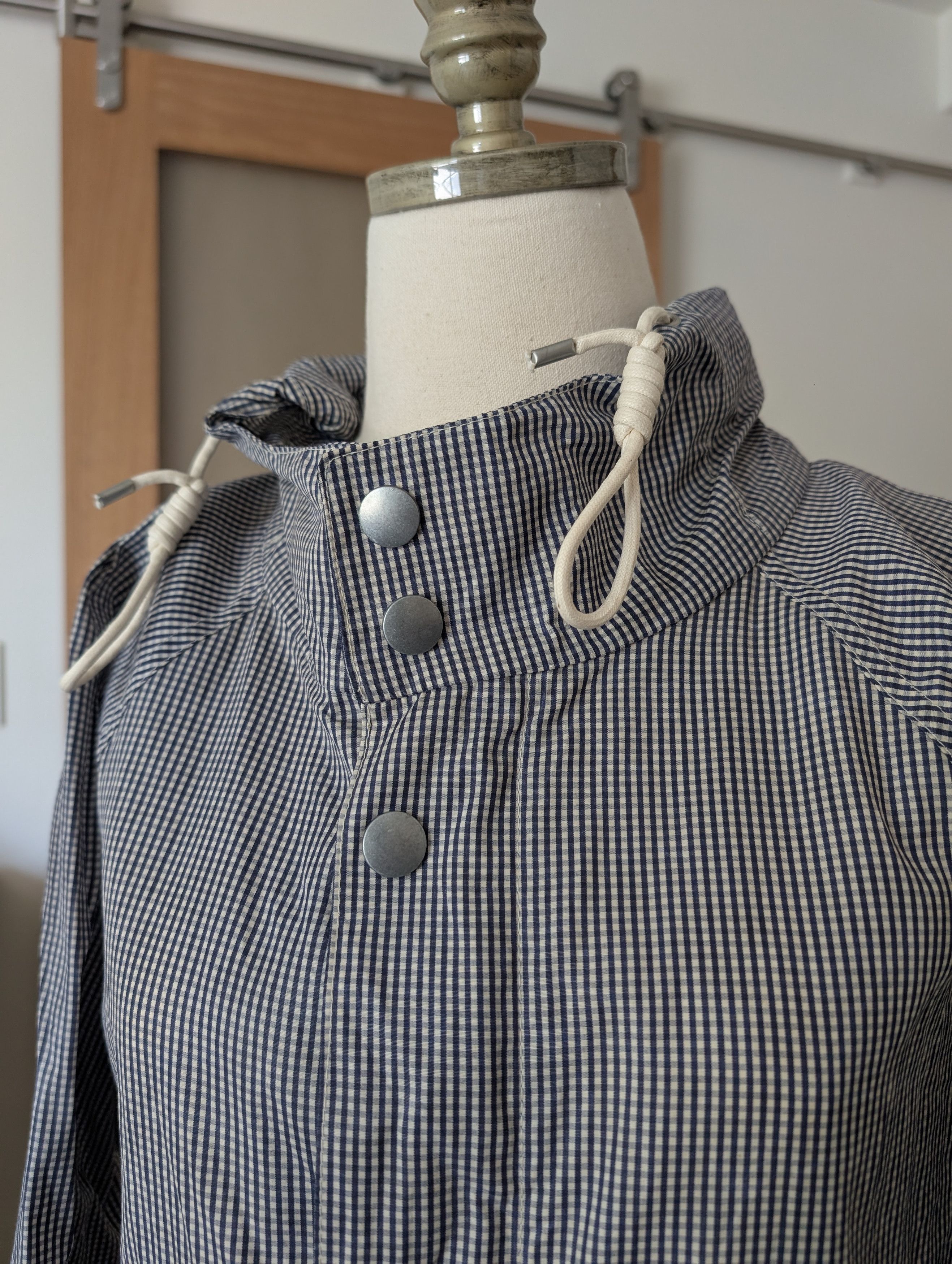 Nigel Cabourn Nigel Cabourn Beeswaxed Navy Check Aircraft Jacket Size US S / EU 44-46 / 1 - 7 Thumbnail