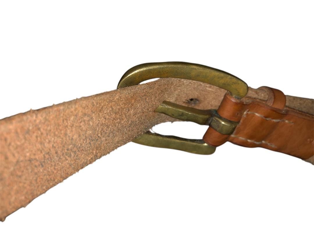 Japanese Brand Kapital Leather Belt Solib Brass Buckle Belt Size ONE SIZE - 9 Thumbnail
