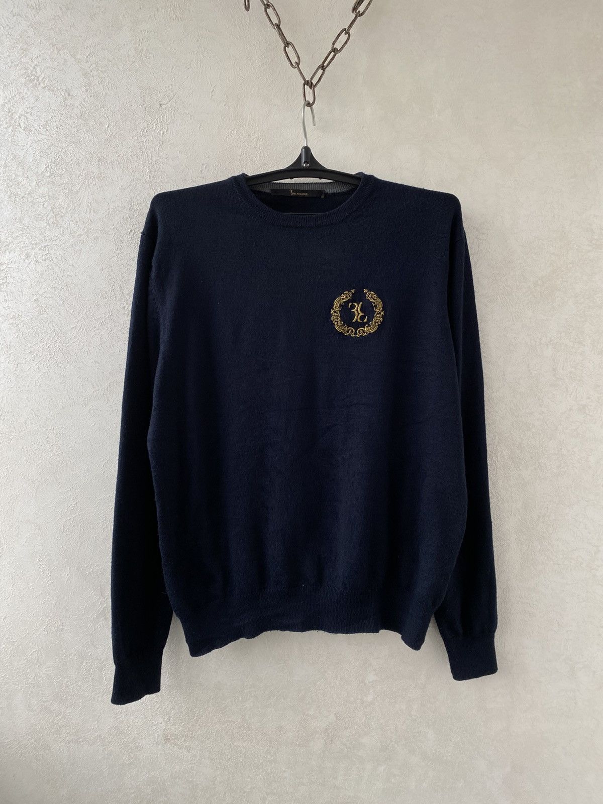 Billionaire Couture Wool Navy Sweater Pullover size 54