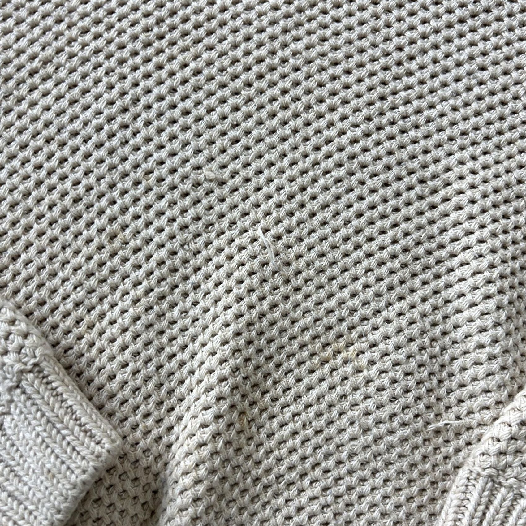 Eddie Bauer VINTAGE Eddie Bauer Sweater Mens XL Beige Waffle-Knit Cotton Crewneck Pullover Size US XL / EU 56 / 4 - 5 Thumbnail
