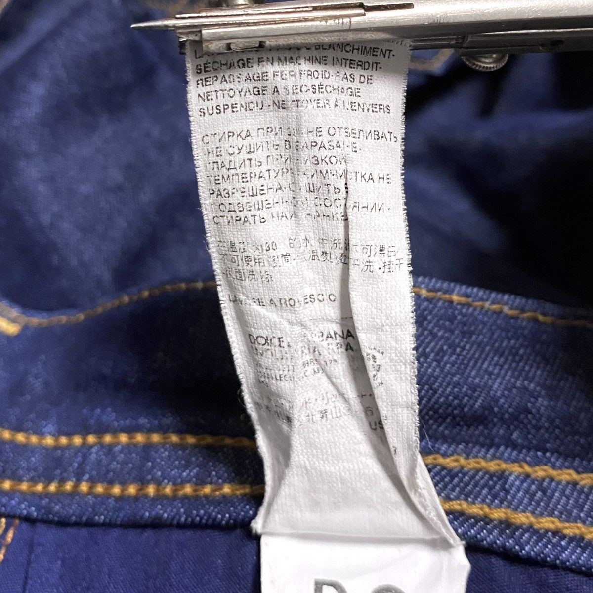 Dolce & Gabbana D&G Woman Wonder Dark Blue Tight Fit Jeans Denim Luxury Size 25" / US 0 / IT 36 - 16 Thumbnail
