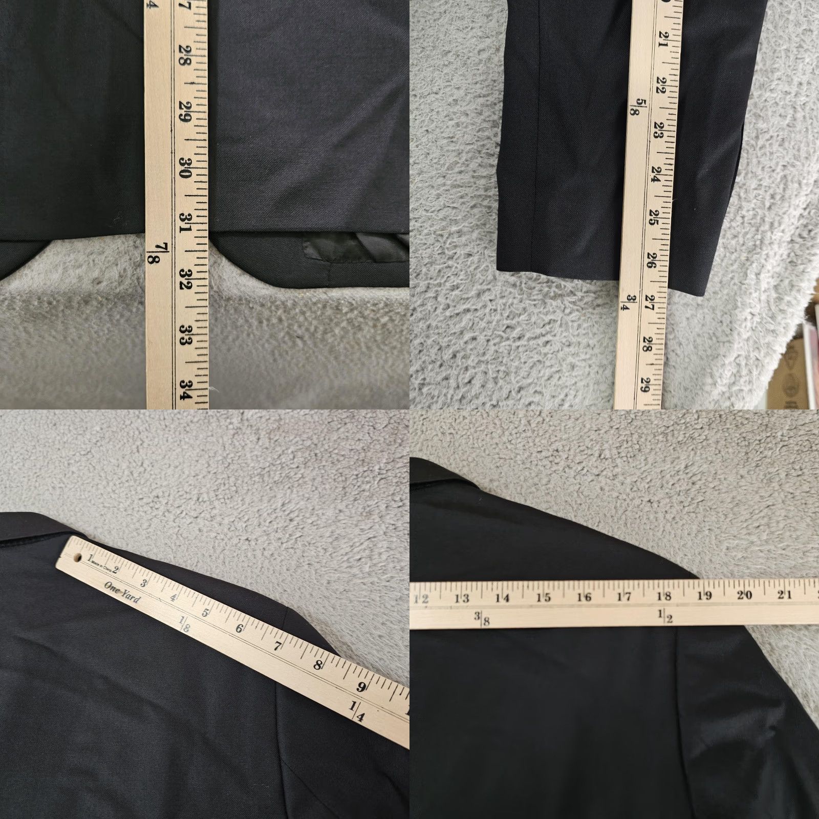 J.Crew J.Crew Thompson Suit Jacket Mens 44L Black Wool Two-Button Notch Lapel Blazer Size 44R - 8 Thumbnail