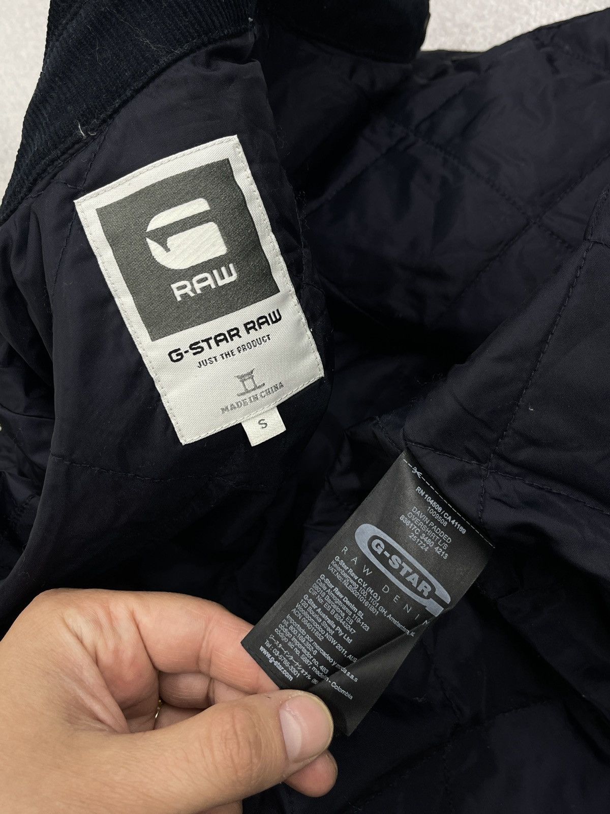 G-Star Mens G Star Raw Davin Padded Overshirt Jacket Nylon Navy Size US S / EU 44-46 / 1 - 10 Thumbnail