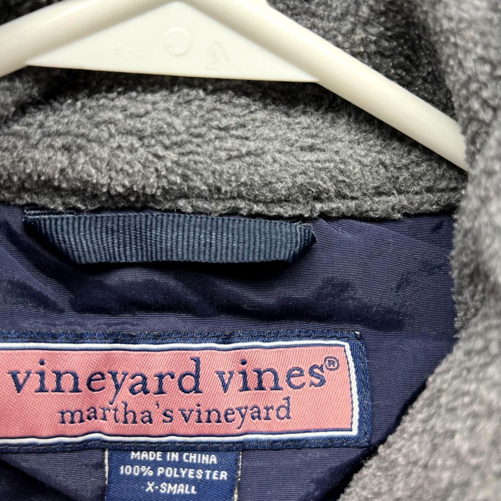 Vineyard Vines Vineyard Vines Women XS Gray Full Zip Fleece Jacket Sleeveless Sweater Size XS / US 0-2 / IT 36-38 - 6 Thumbnail
