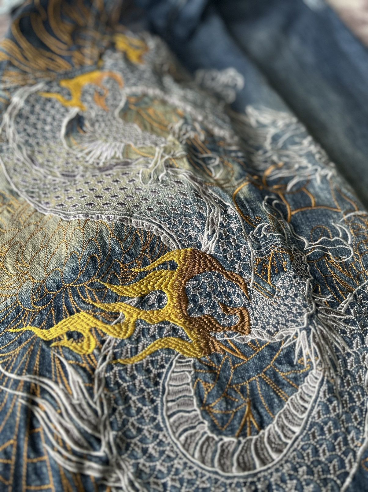 Karakuri Tamashii Overprint Dragon Embroidery Karakuri Jeans Size US 44 / EU 60 - 5 Thumbnail