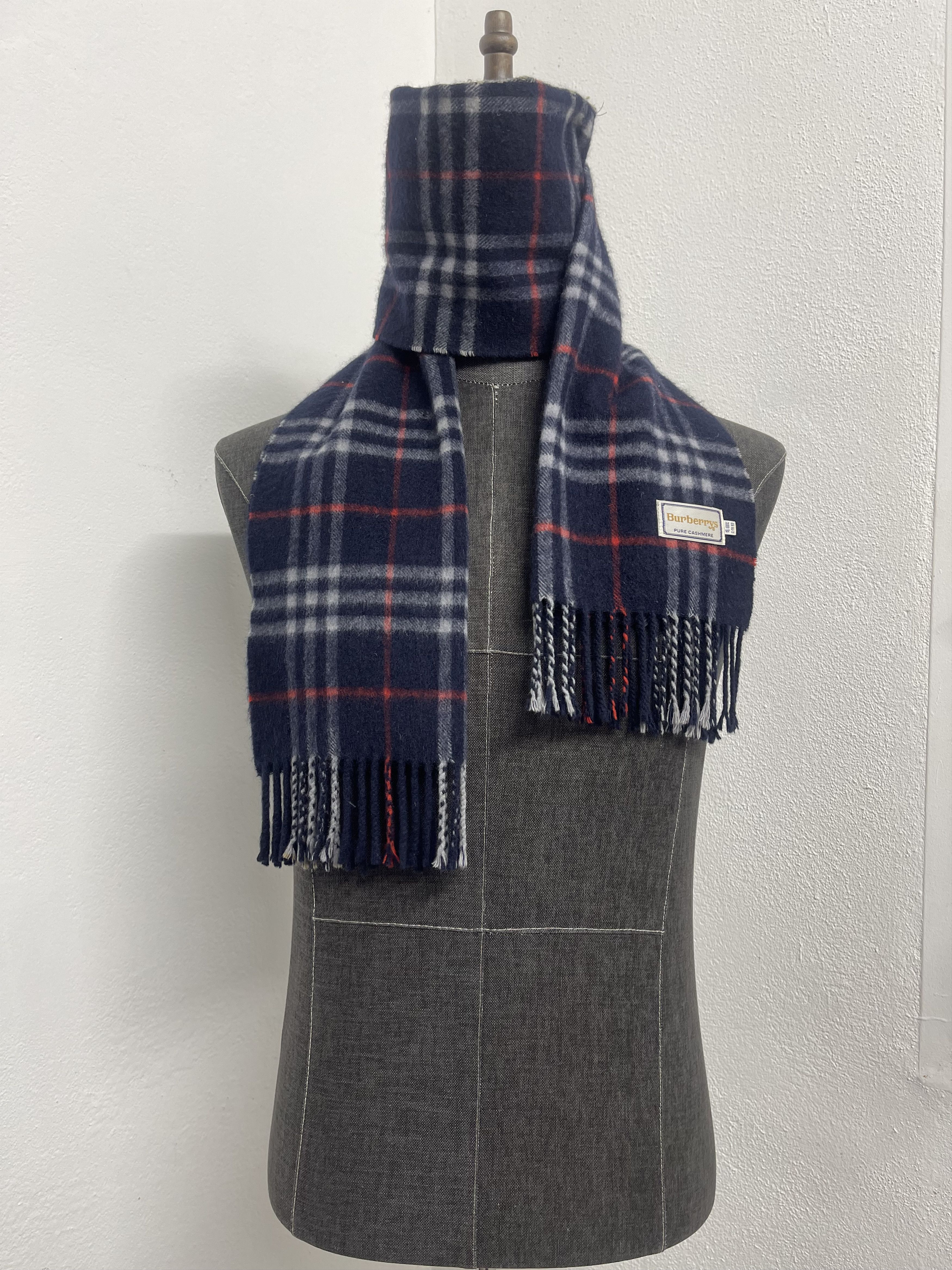 Burberry Vintage Burberrys Checkered Muffler Scarf - 6232 Size ONE SIZE - 2 Thumbnail