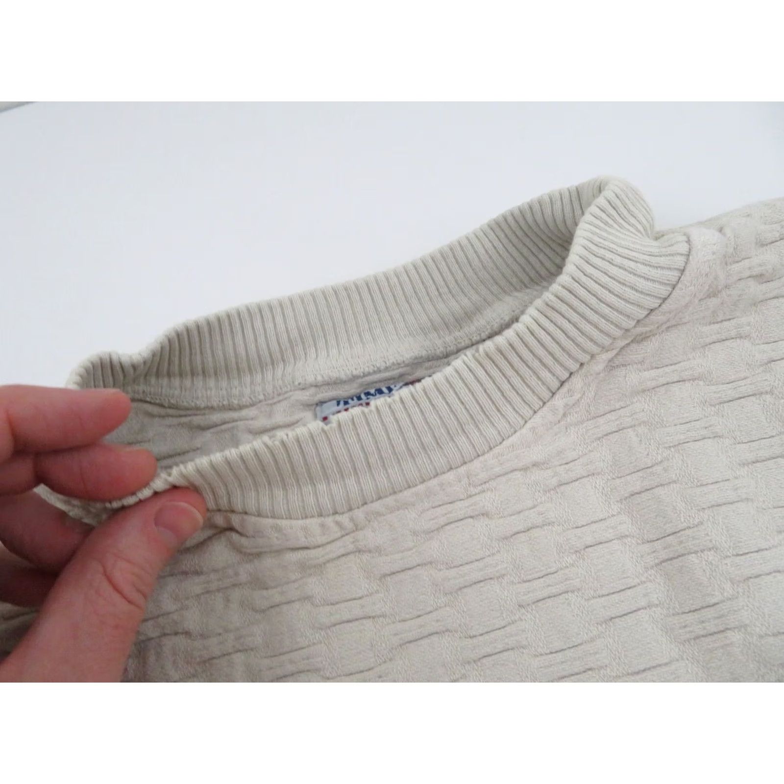 Vintage VINTAGE Timeout Sweatshirt Crew Neck XL USANA Textured 90s Logo Embroidered Beige Men’s Size XL Size US XL / EU 56 / 4 - 5 Thumbnail