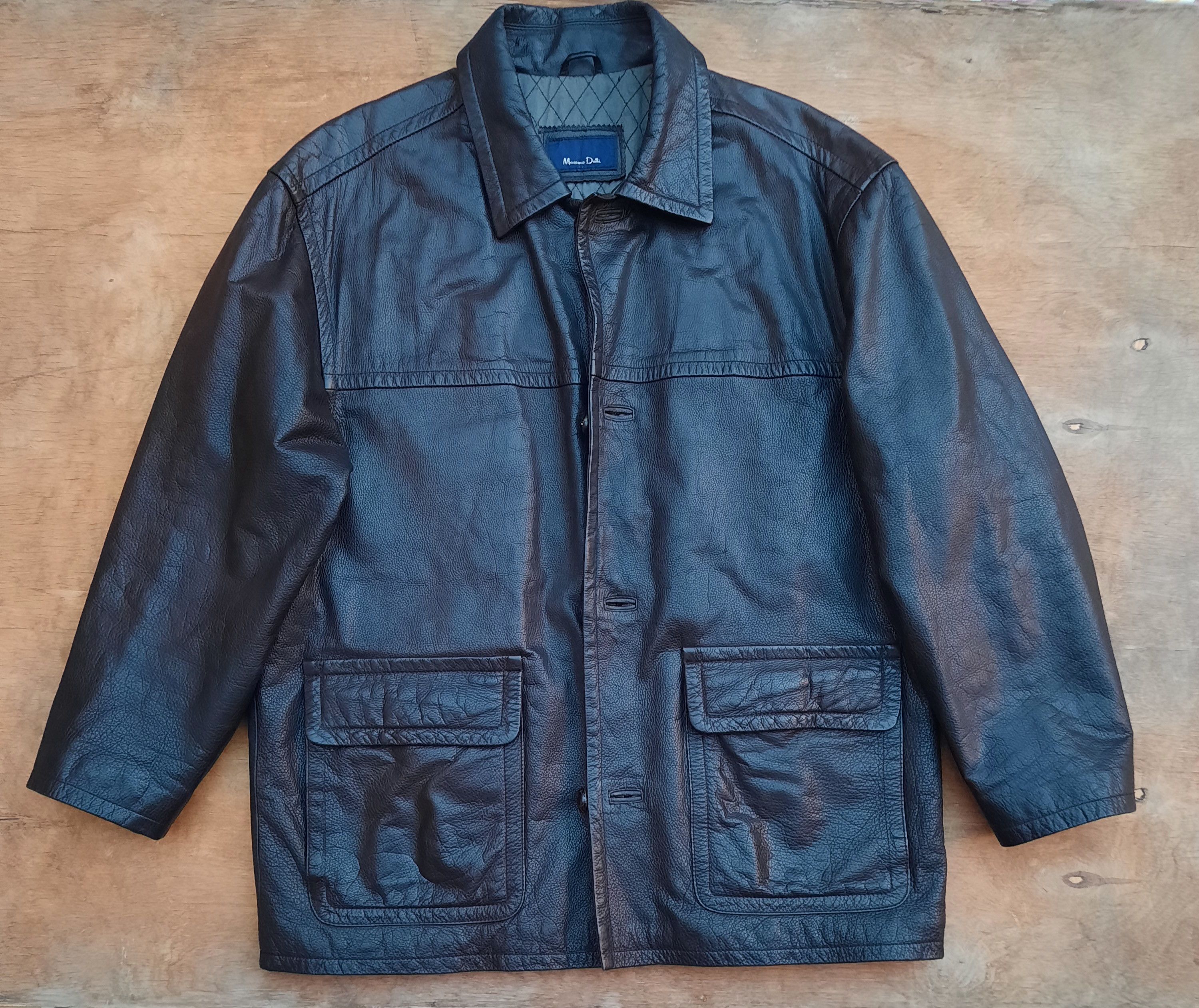 Massimo Dutti Massimo Dutti Utility Leather Jacket – Soft Cow Leather Size US XL / EU 56 / 4 - 2 Thumbnail
