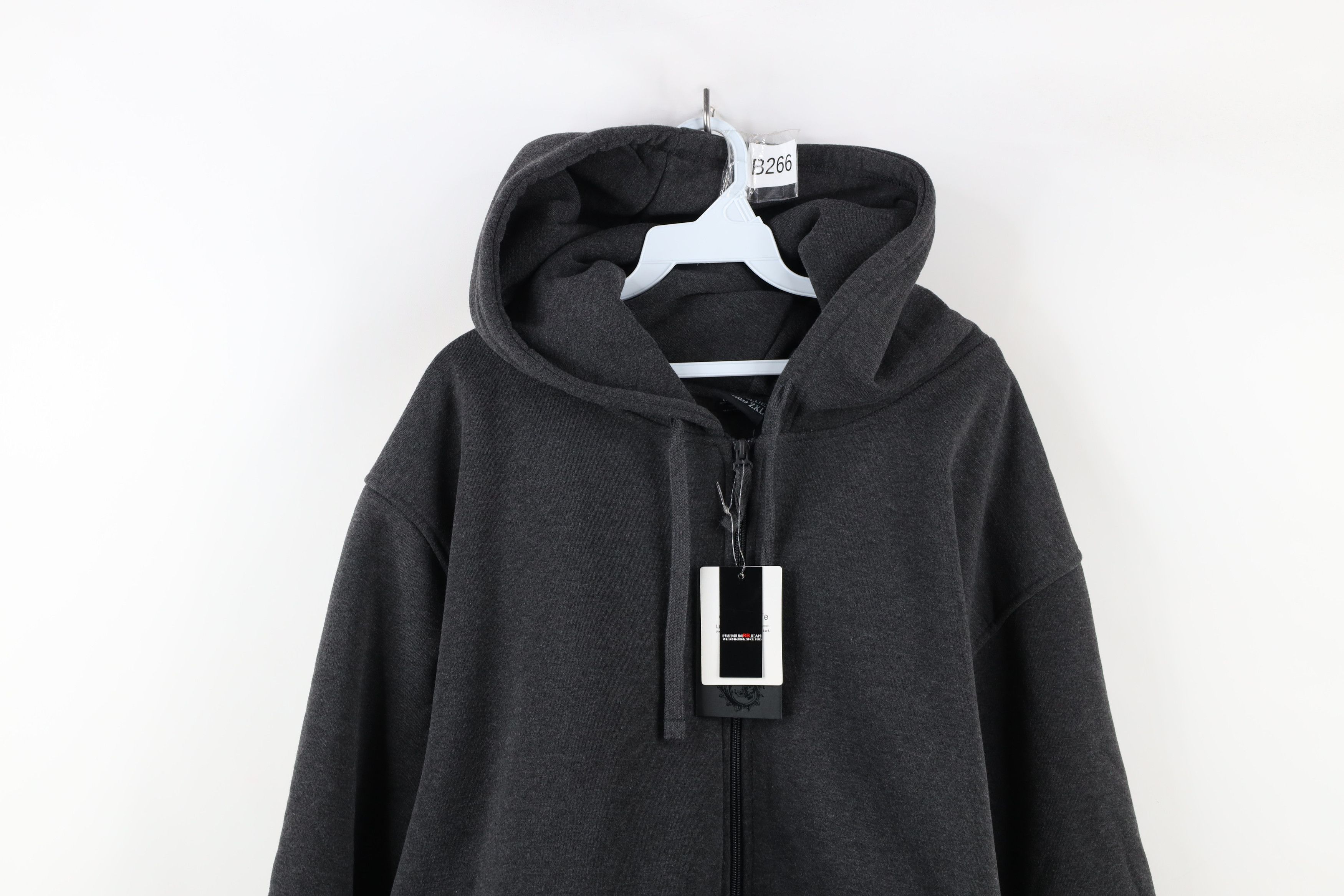 Vintage Deadstock Vintage 90s Y2K Streetwear Heavyweight Zip Hoodie Size US XXL / EU 58 / 5 - 2 Thumbnail