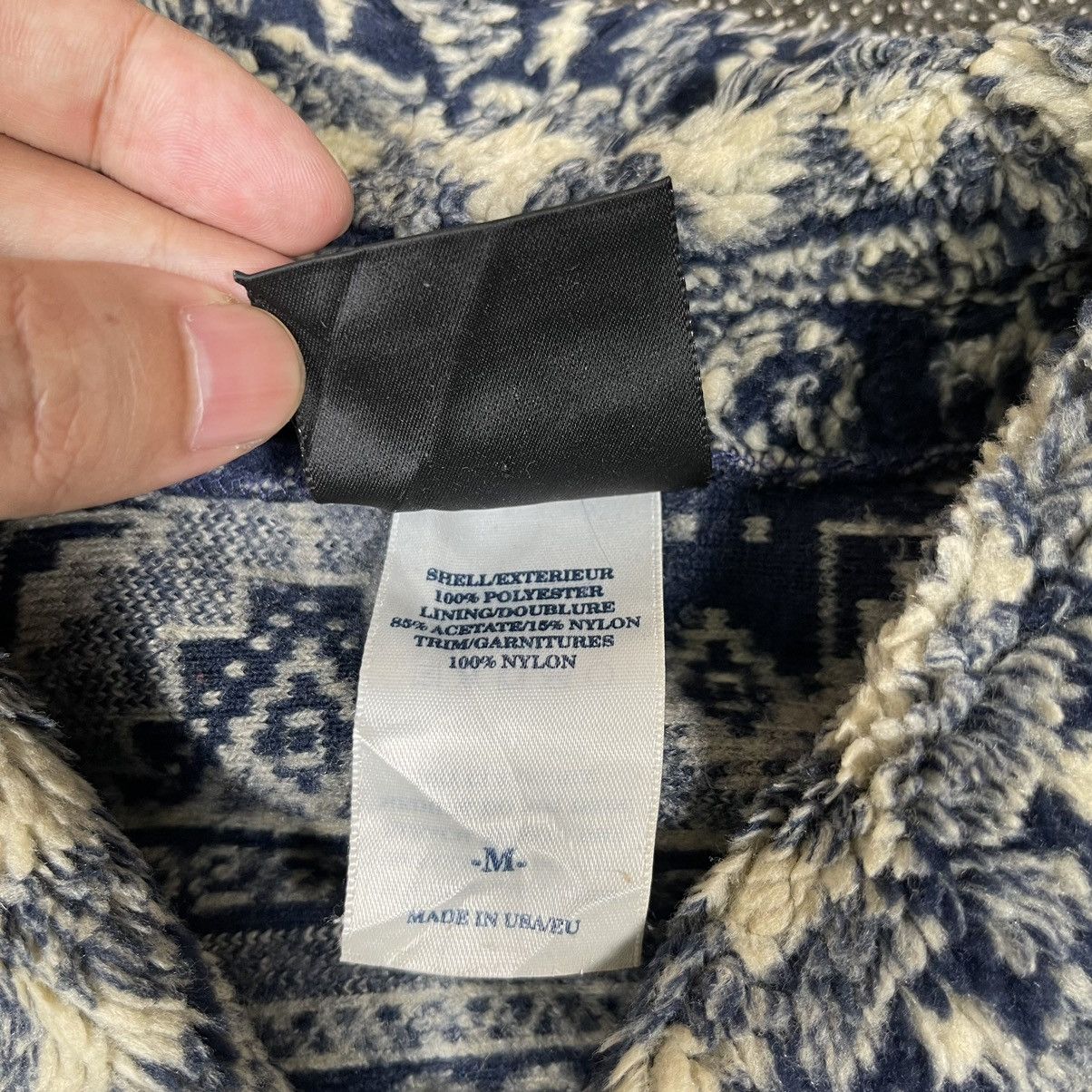 Helly Hansen Helly Hansen 1980s Fleece Sherpa Patterned Vintage Jacket Size US M / EU 48-50 / 2 - 8 Thumbnail